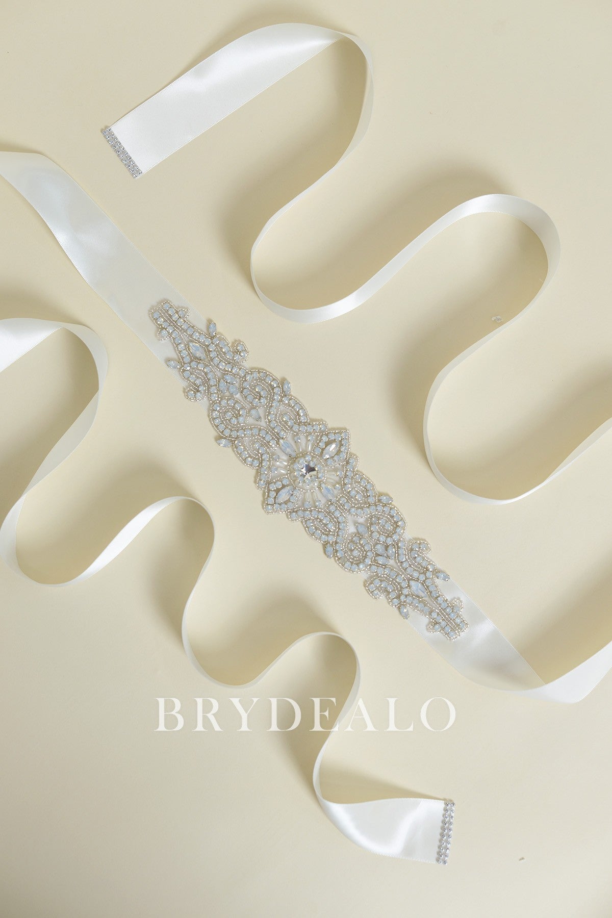 Crystal Shiny Bridal Satin Sash