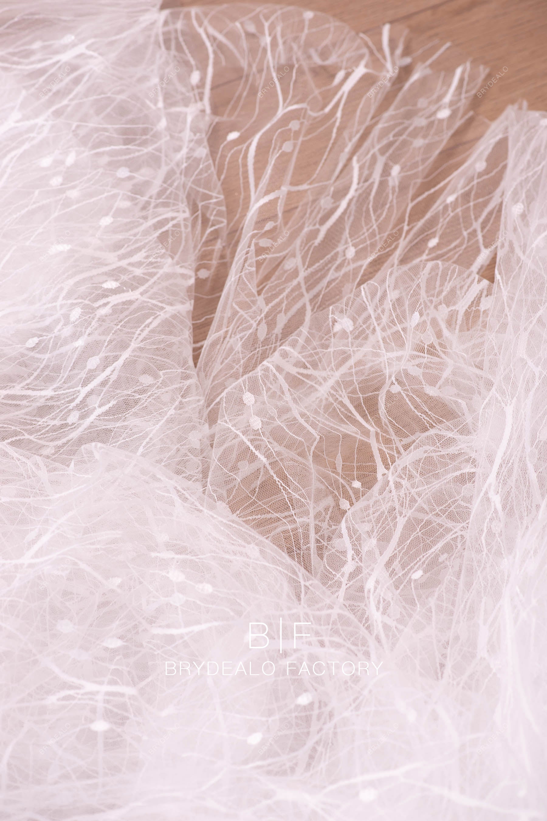 airy wave pattern warp knitted lace
