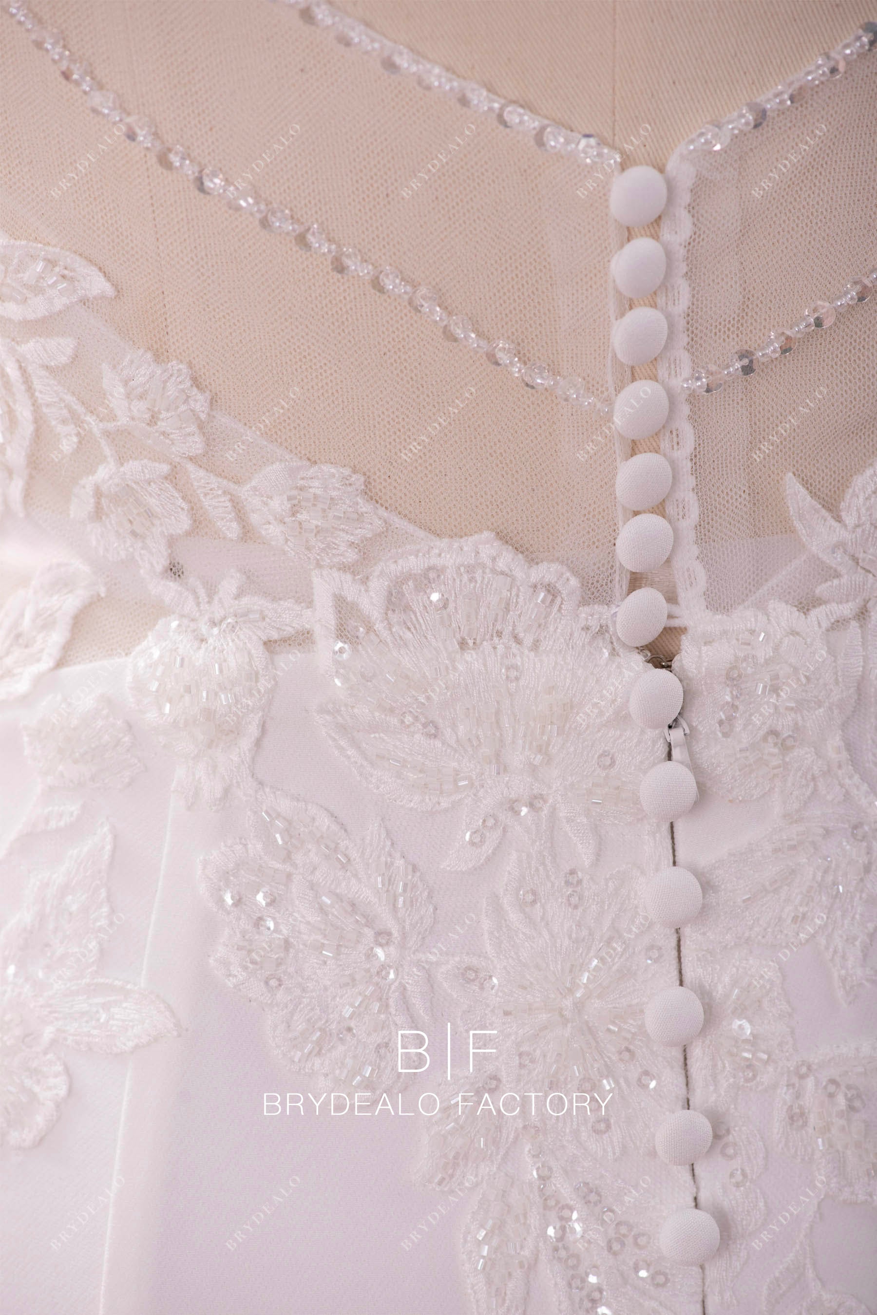 beaded bridal lace details