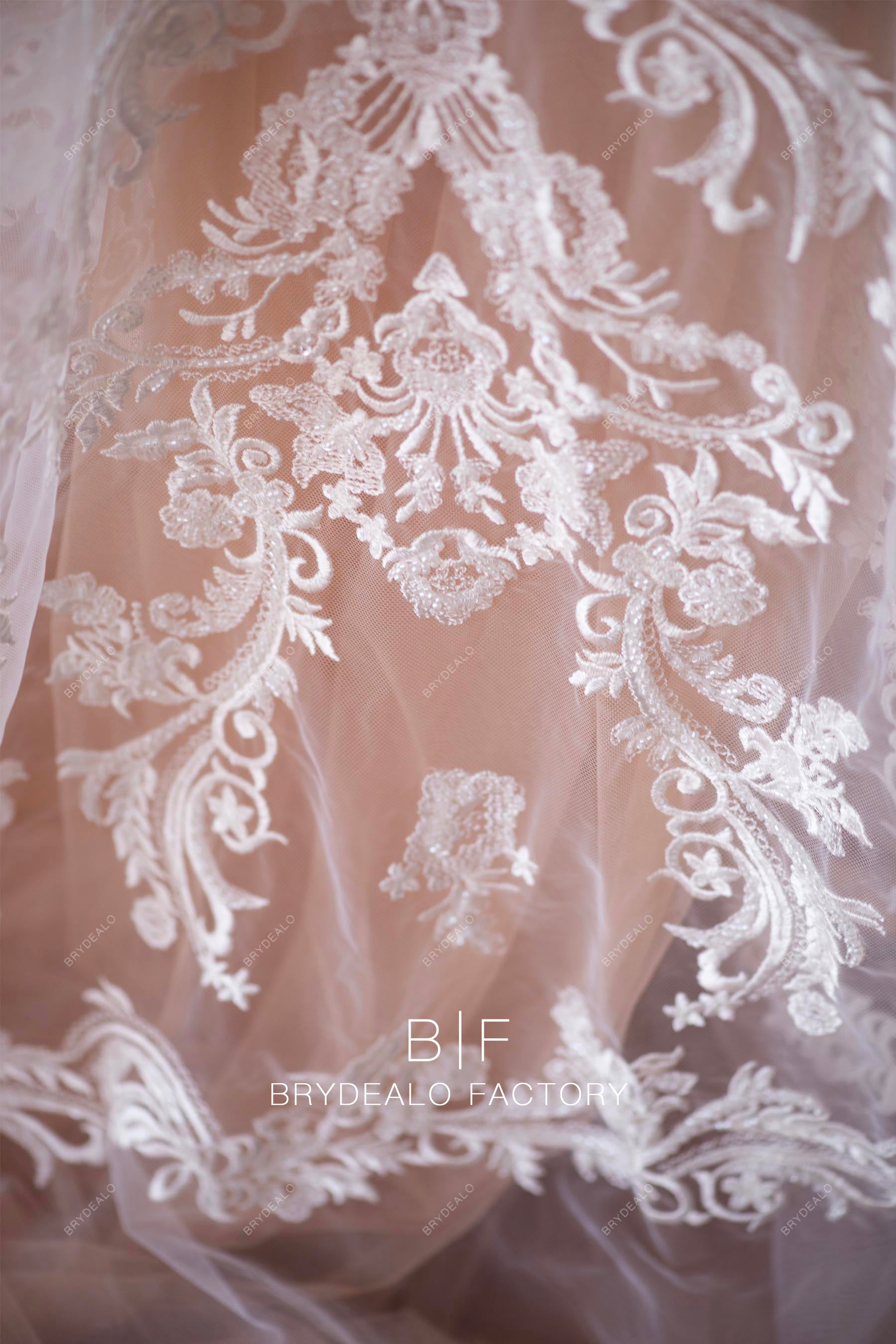beaded embroidered lace