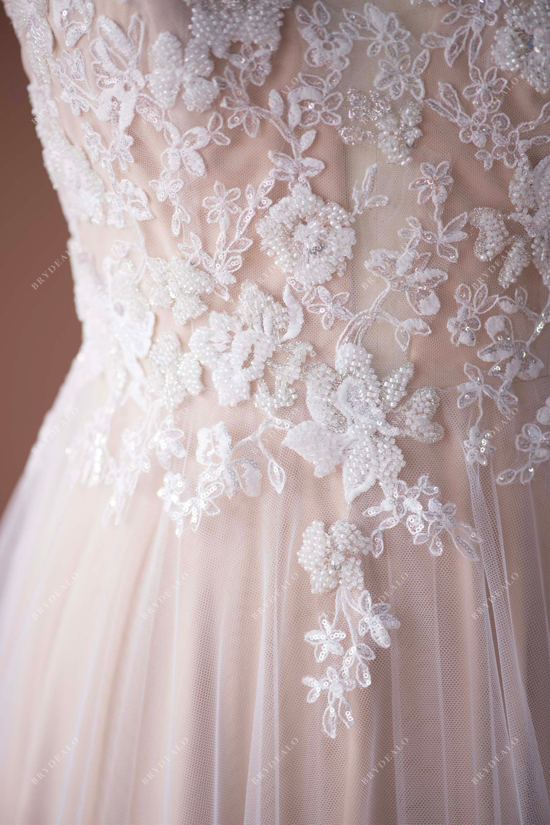 beaded flower lace