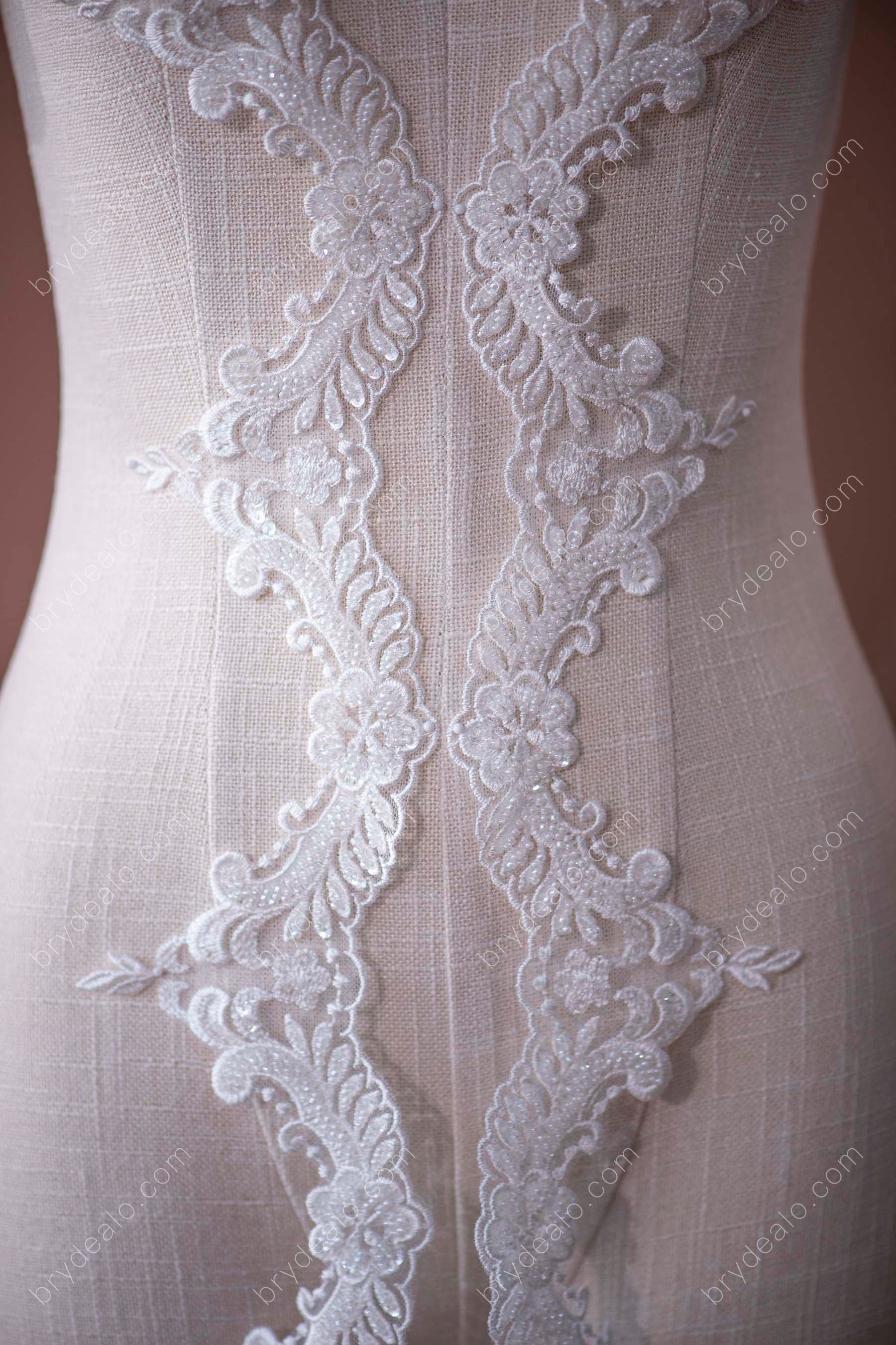 Shimmery Beaded Lace Trim