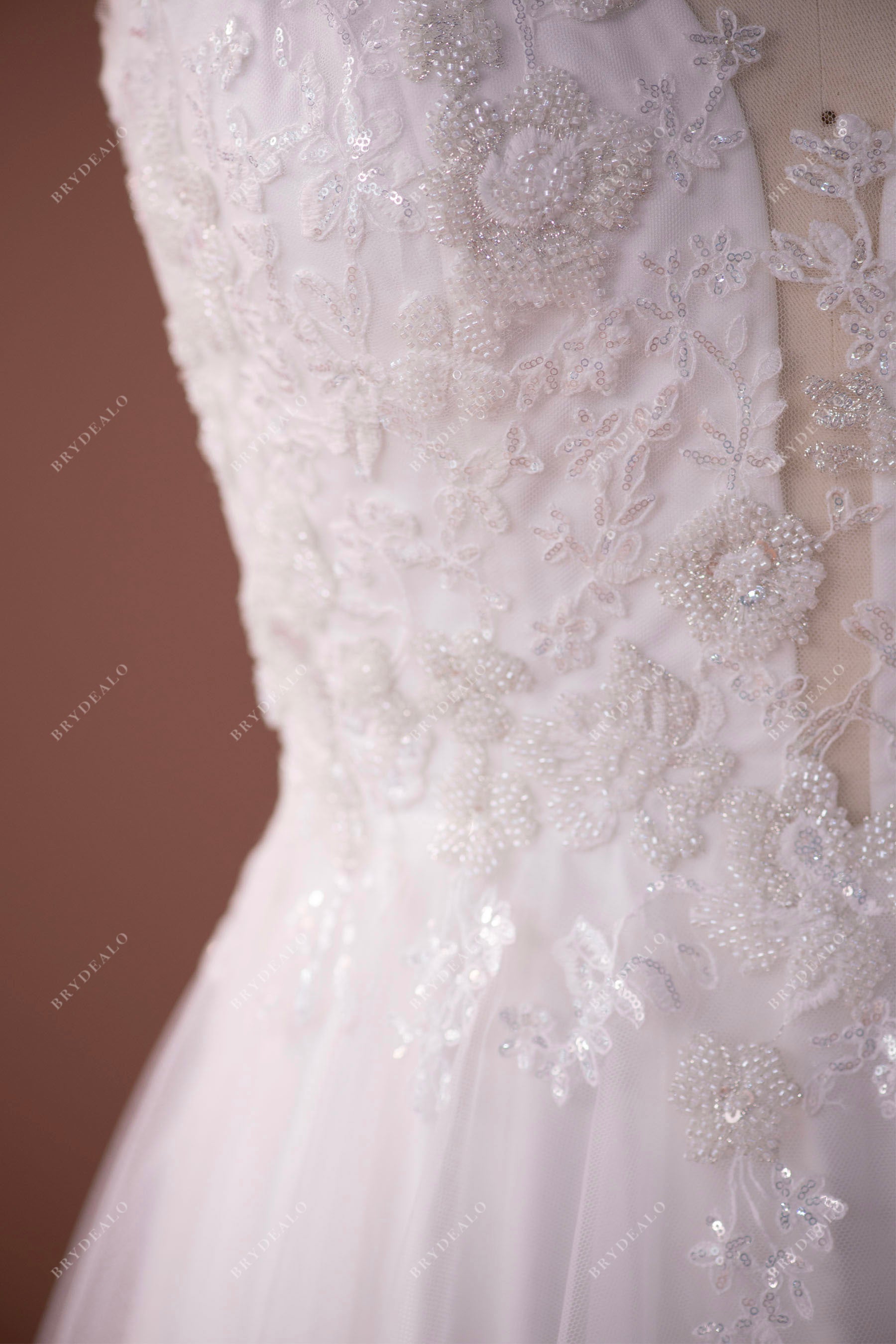 beaded lace fabric