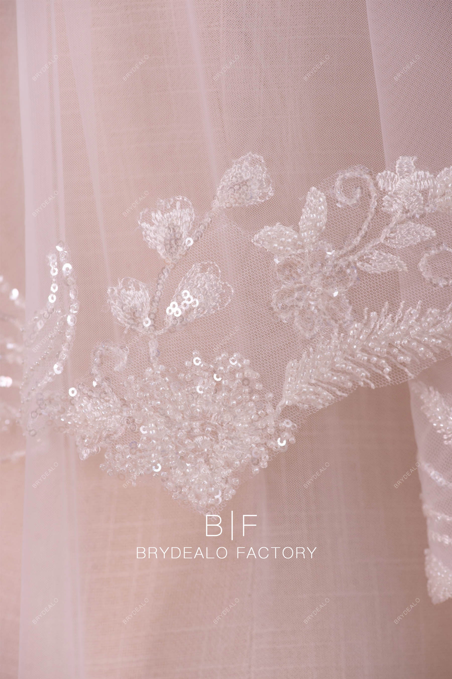 beaded lace veil