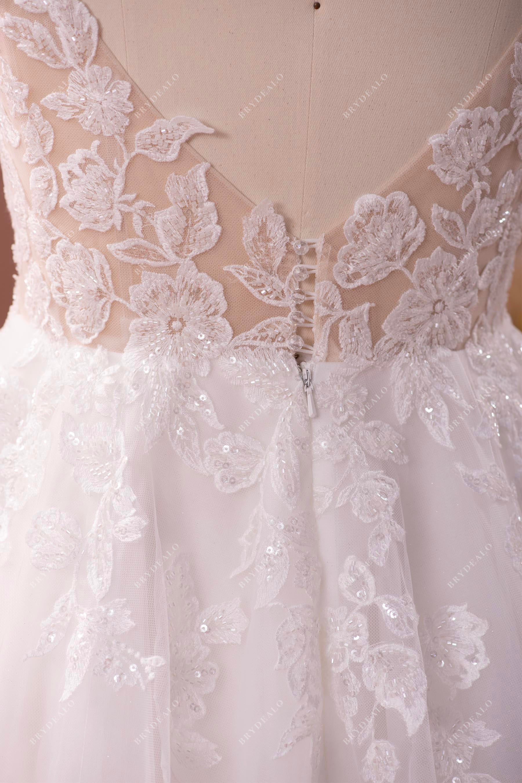 lace tulle bridal gown