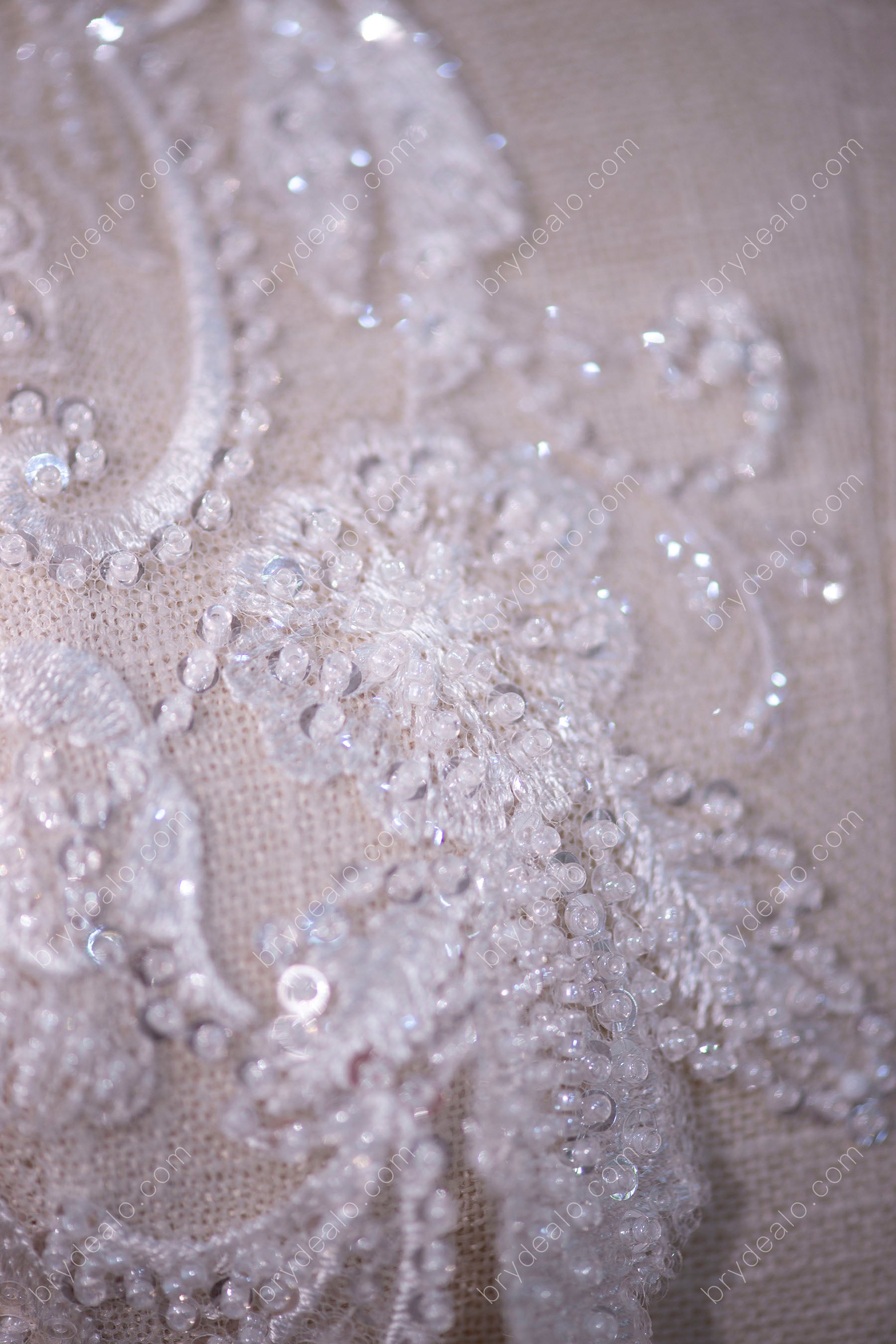 Wholesale Beaded Sequined Abstract Lace Appliques