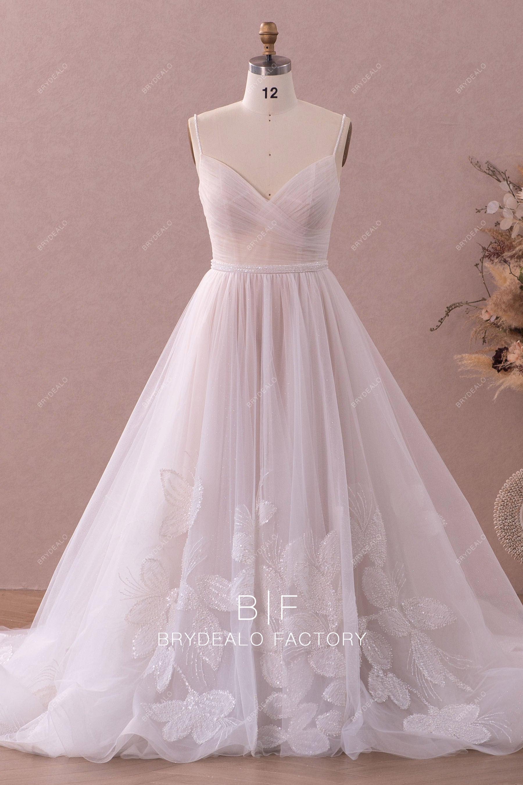 Luxury Wedding Dresses, Popular Lace A-line Bridal Gowns
