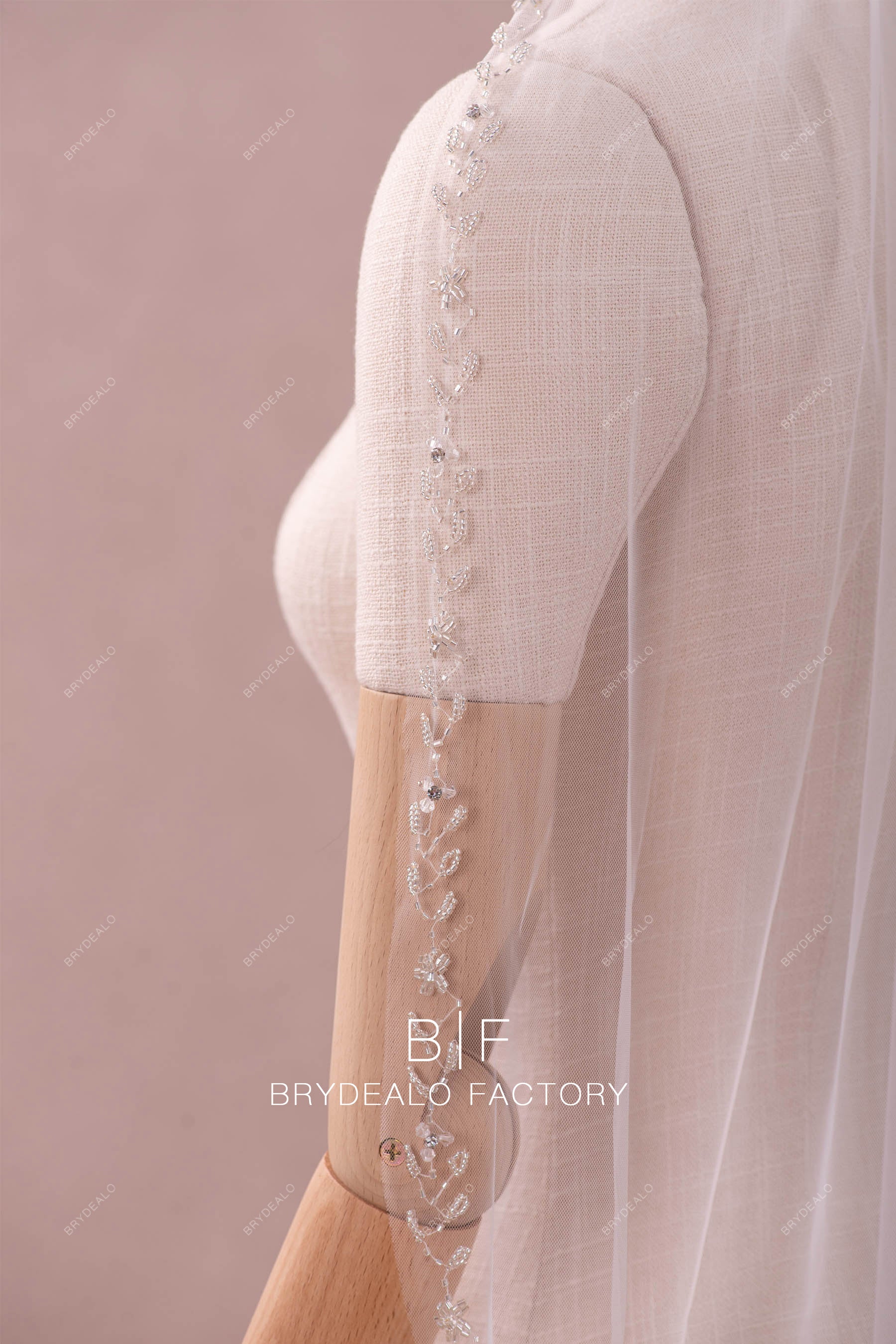 beading bridal veil