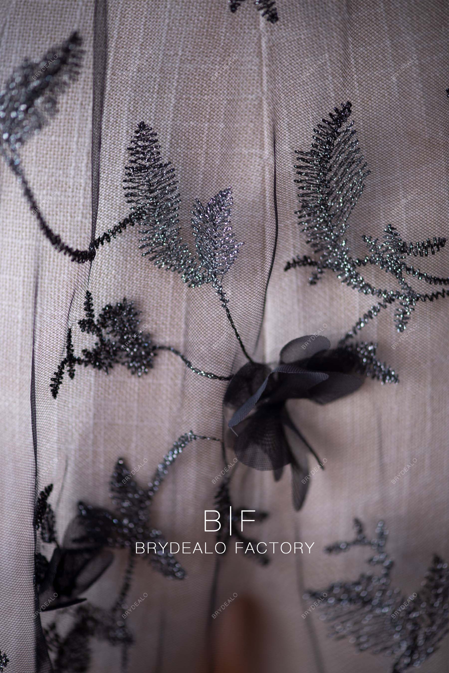 black flower lace