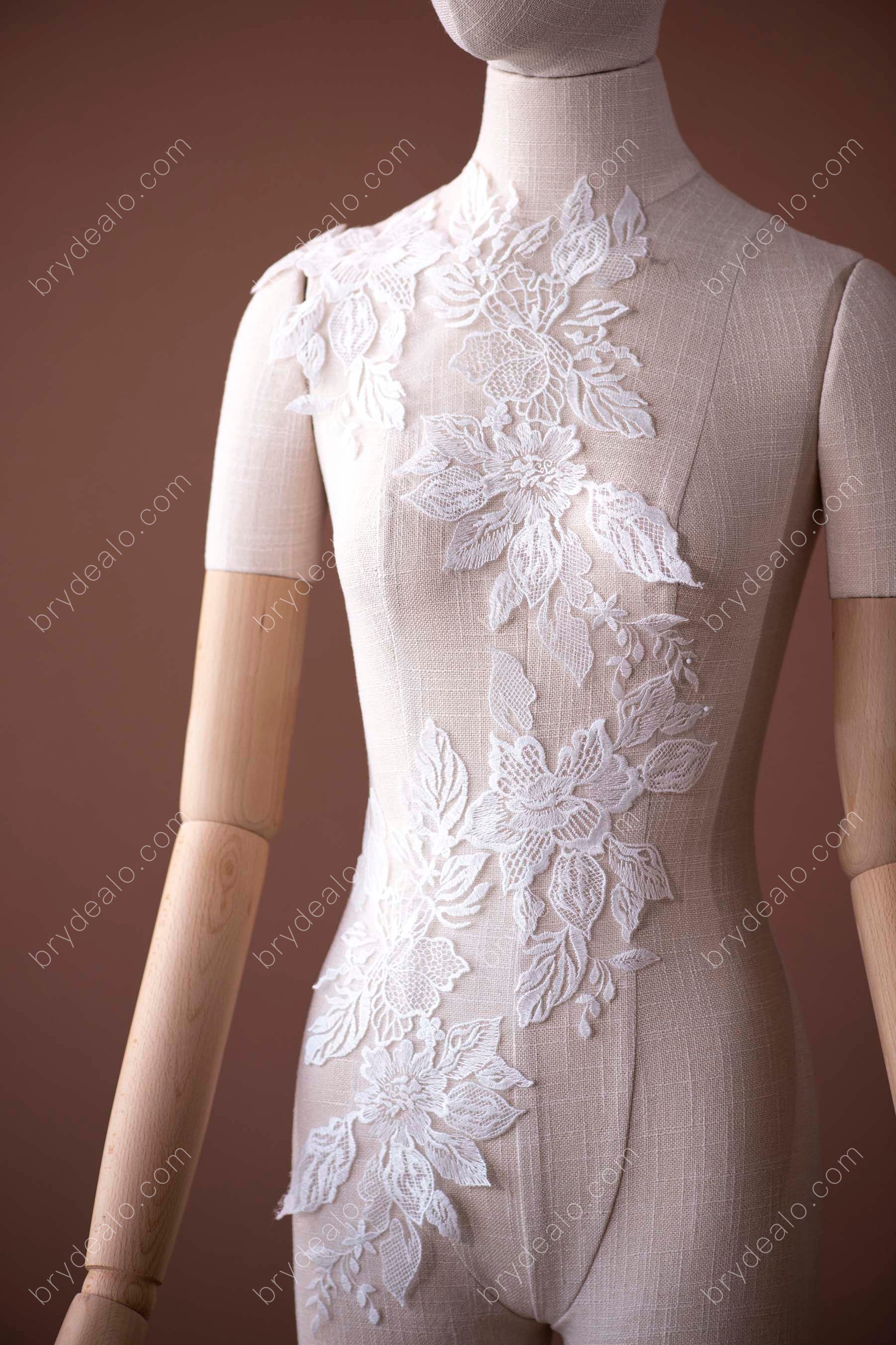 Botanic Embroidery Lace Applique for Wholesale