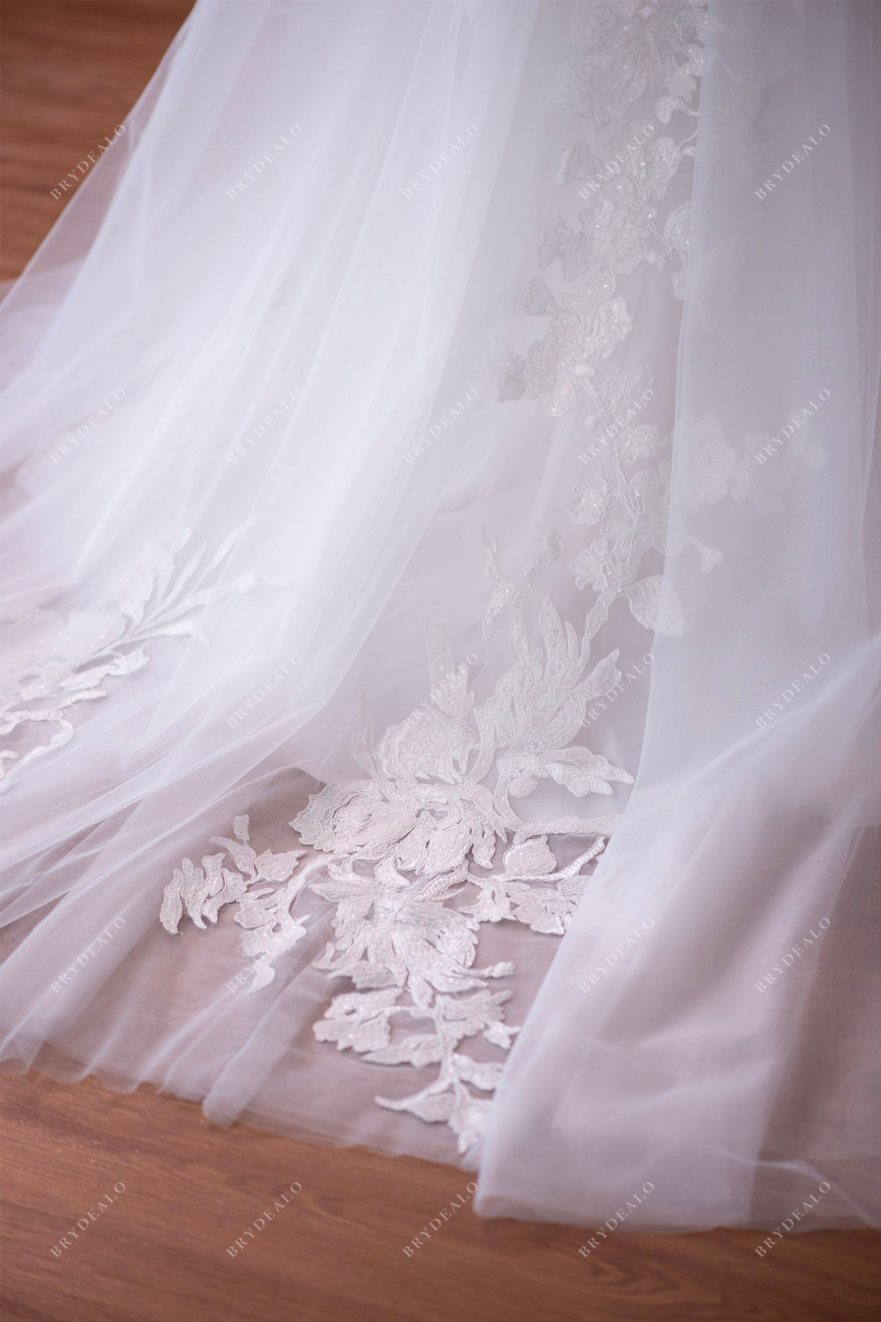 Lace Train Wedding Gown
