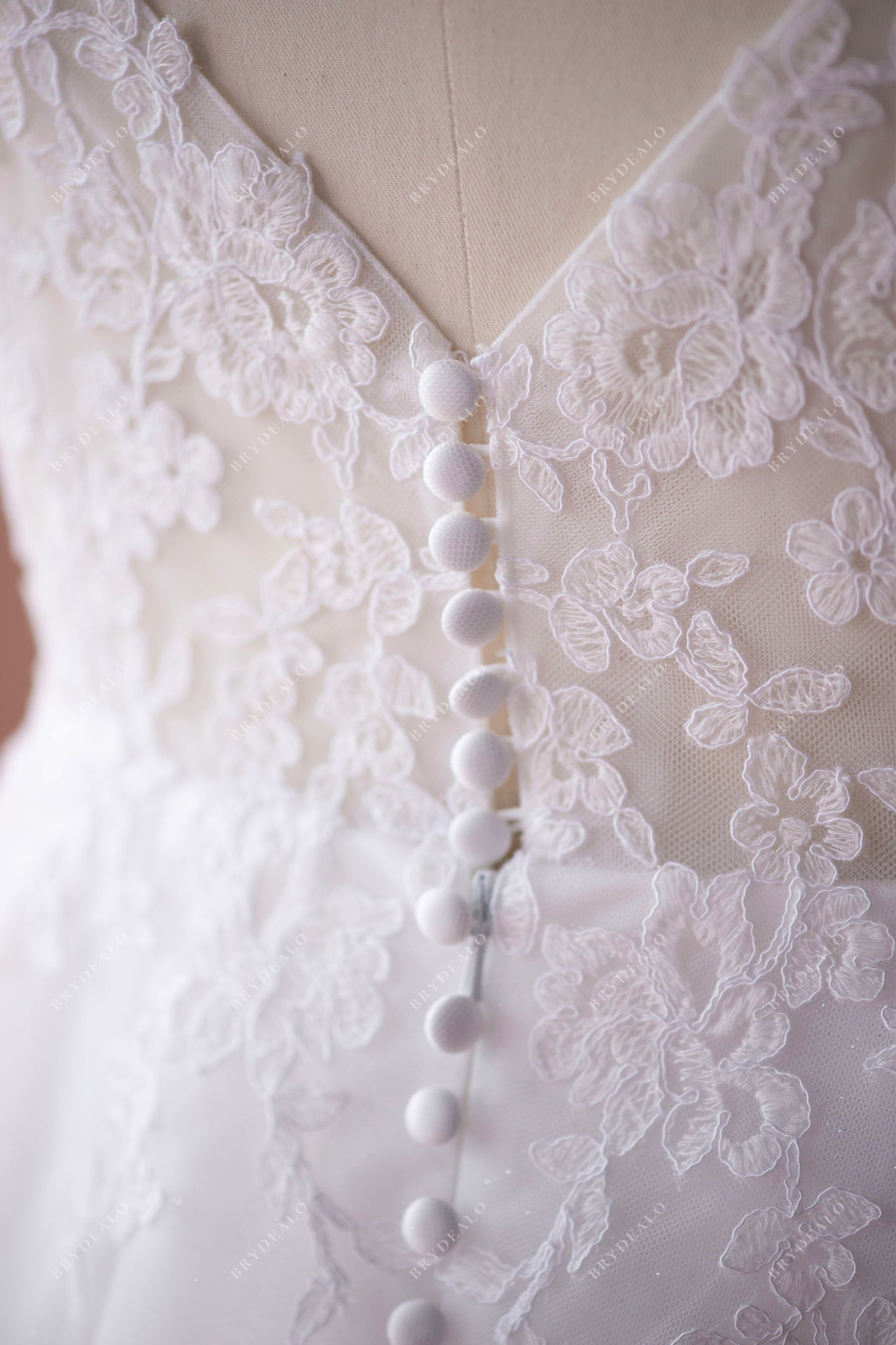 button back wedding dress