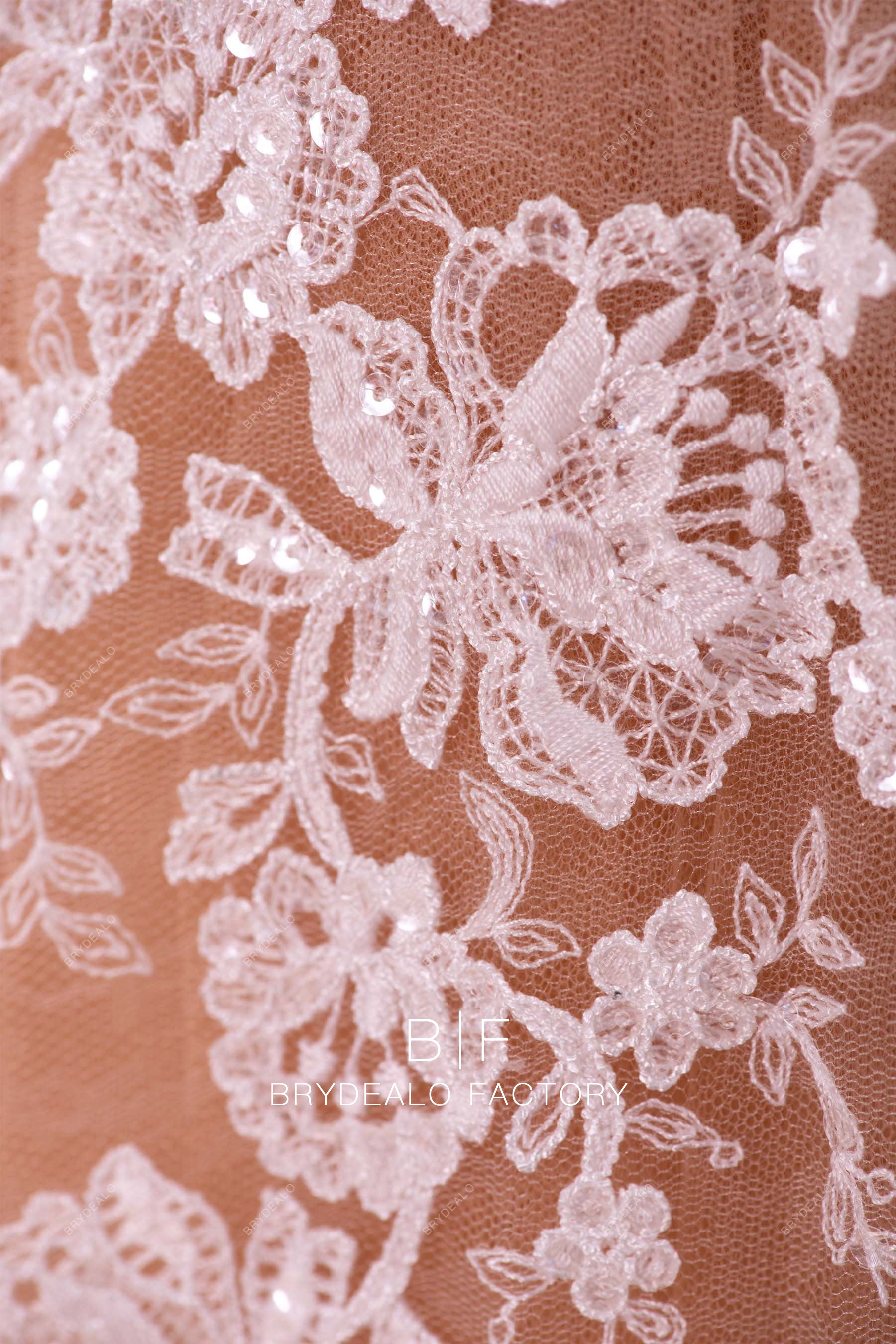 High Quality Shimmery Sequin Corded Flower