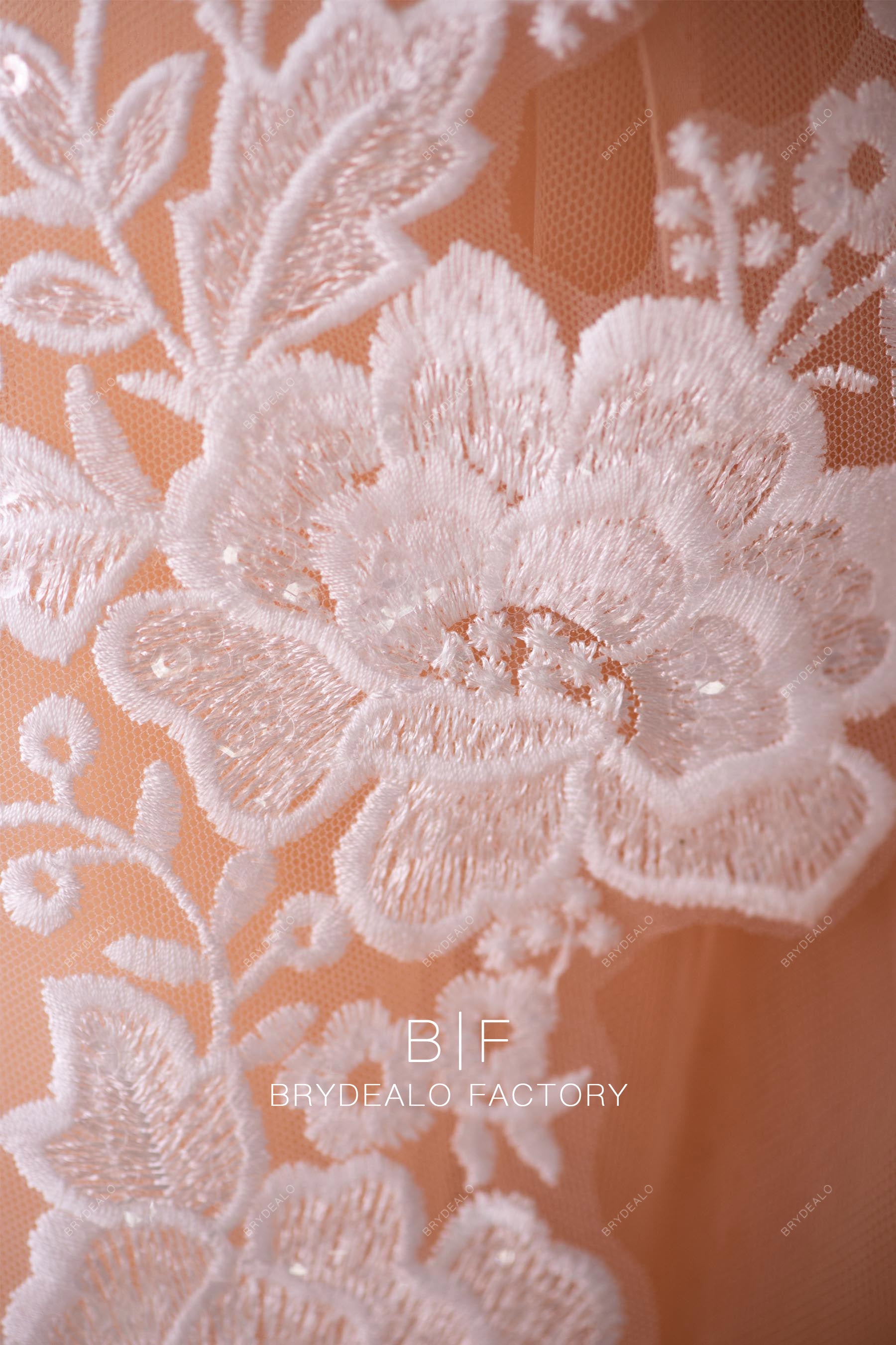 clear sequin embroidery lace