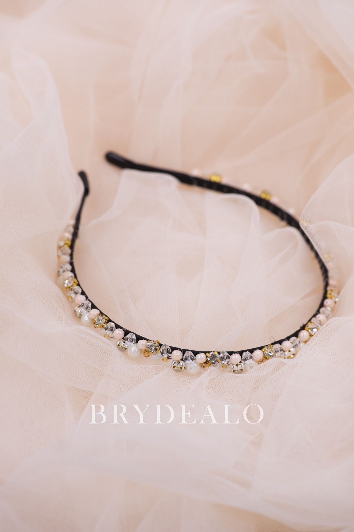 Wholesale Colored Crystals Pearls Headpiece