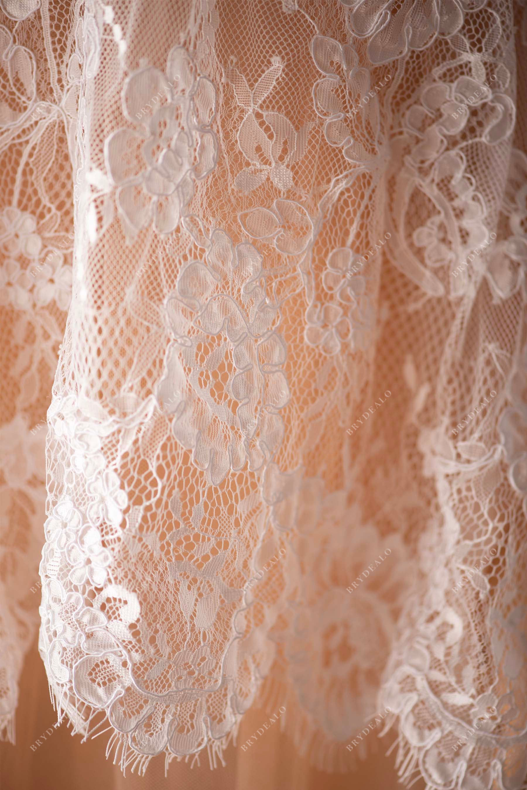 cording eyelash lace fabric for wholesale