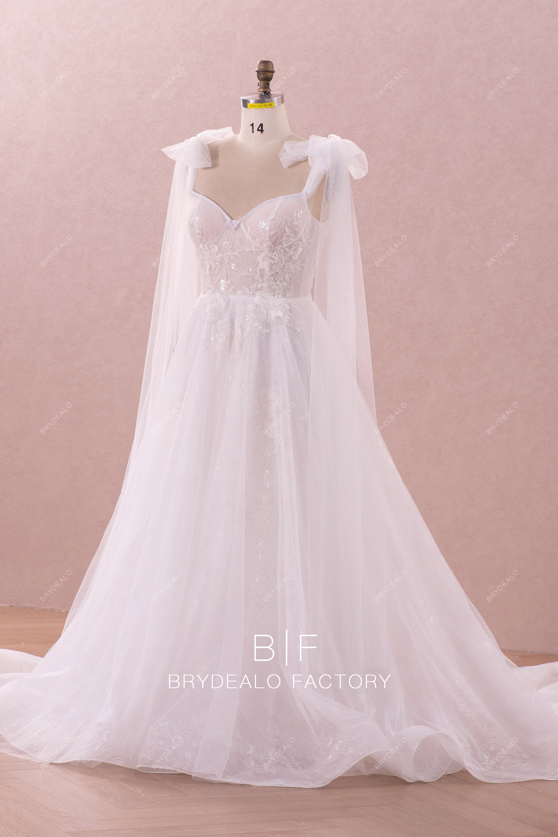 corset lace A-line wedding dress