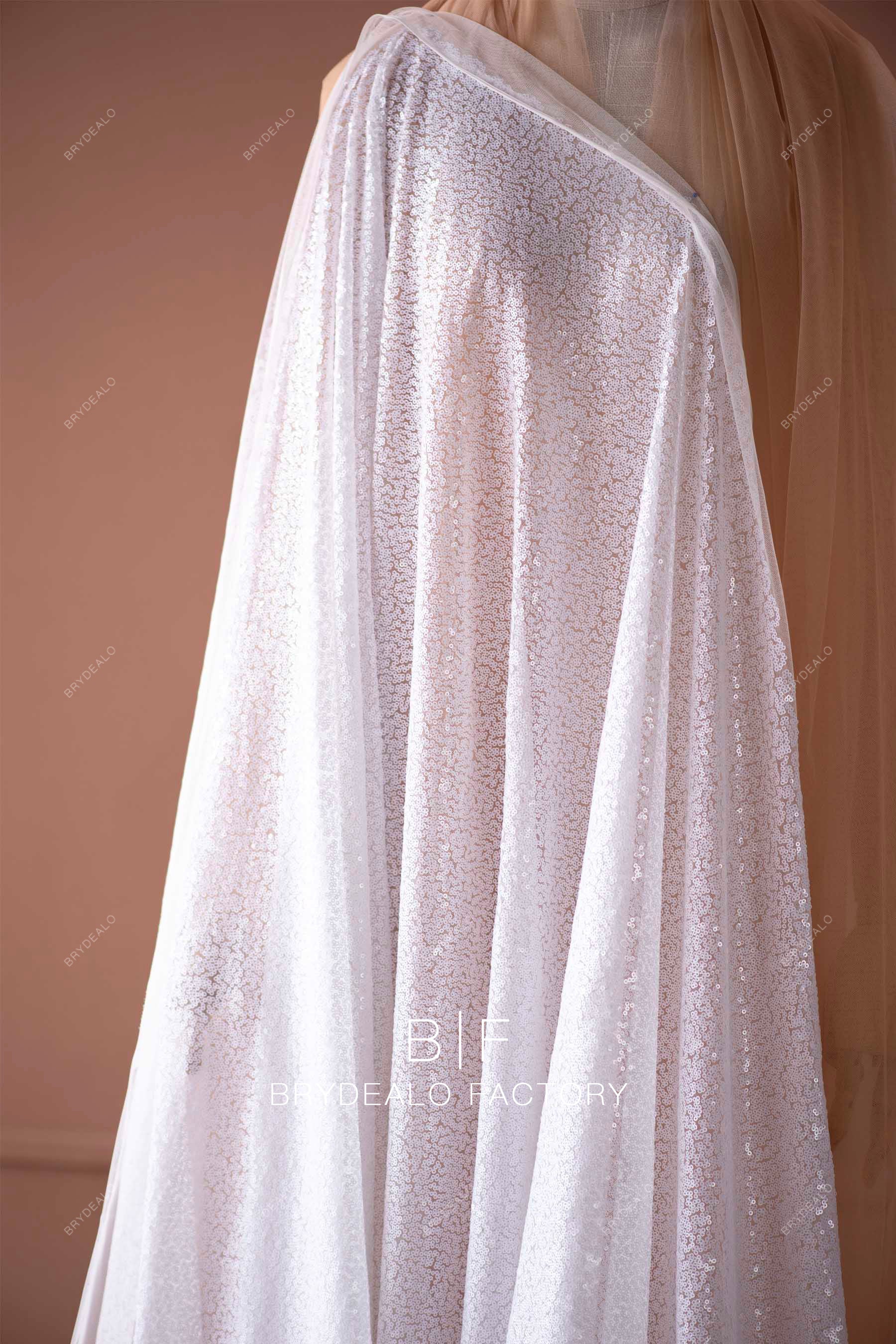 cream white sequin fabric