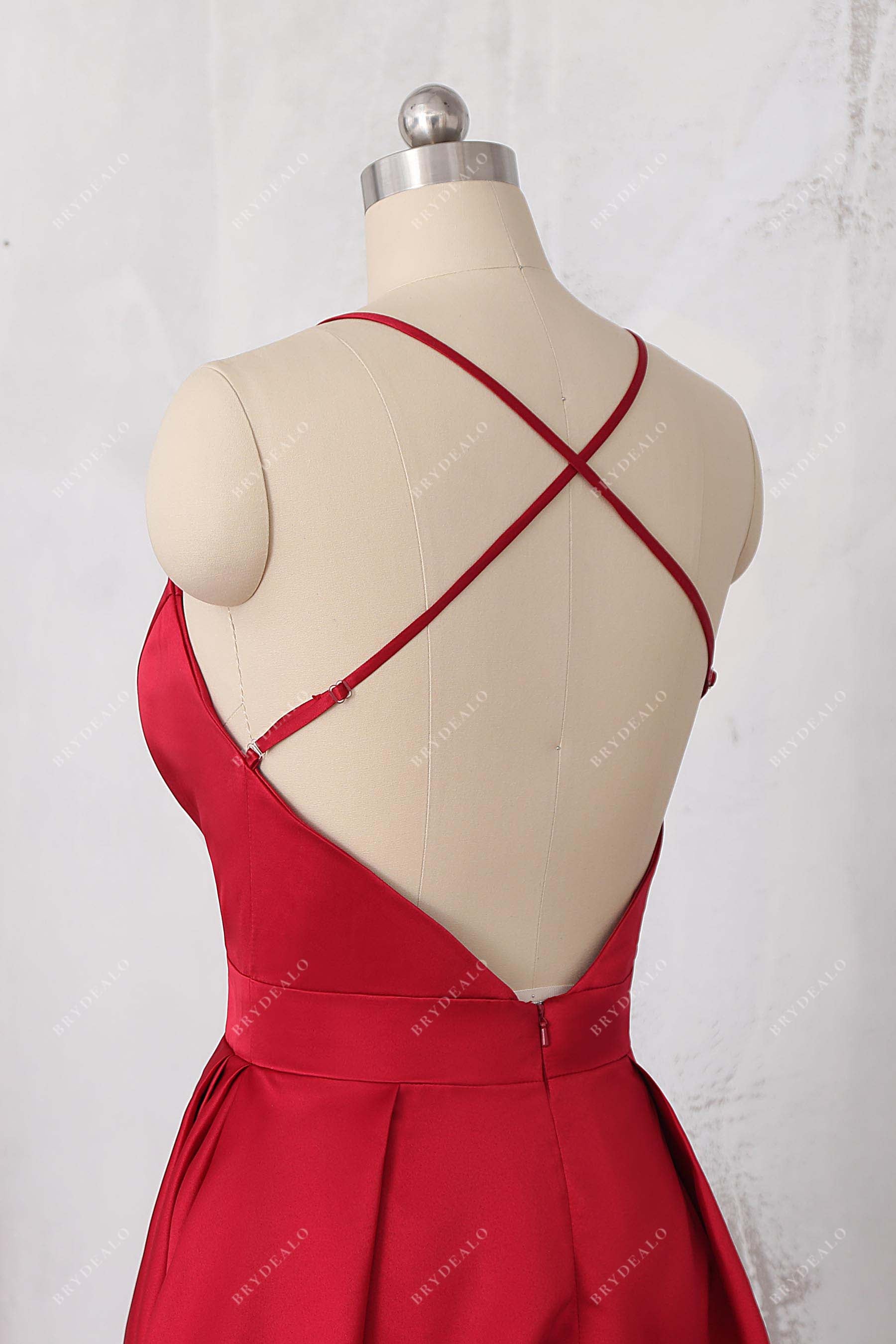 crisscross back gown