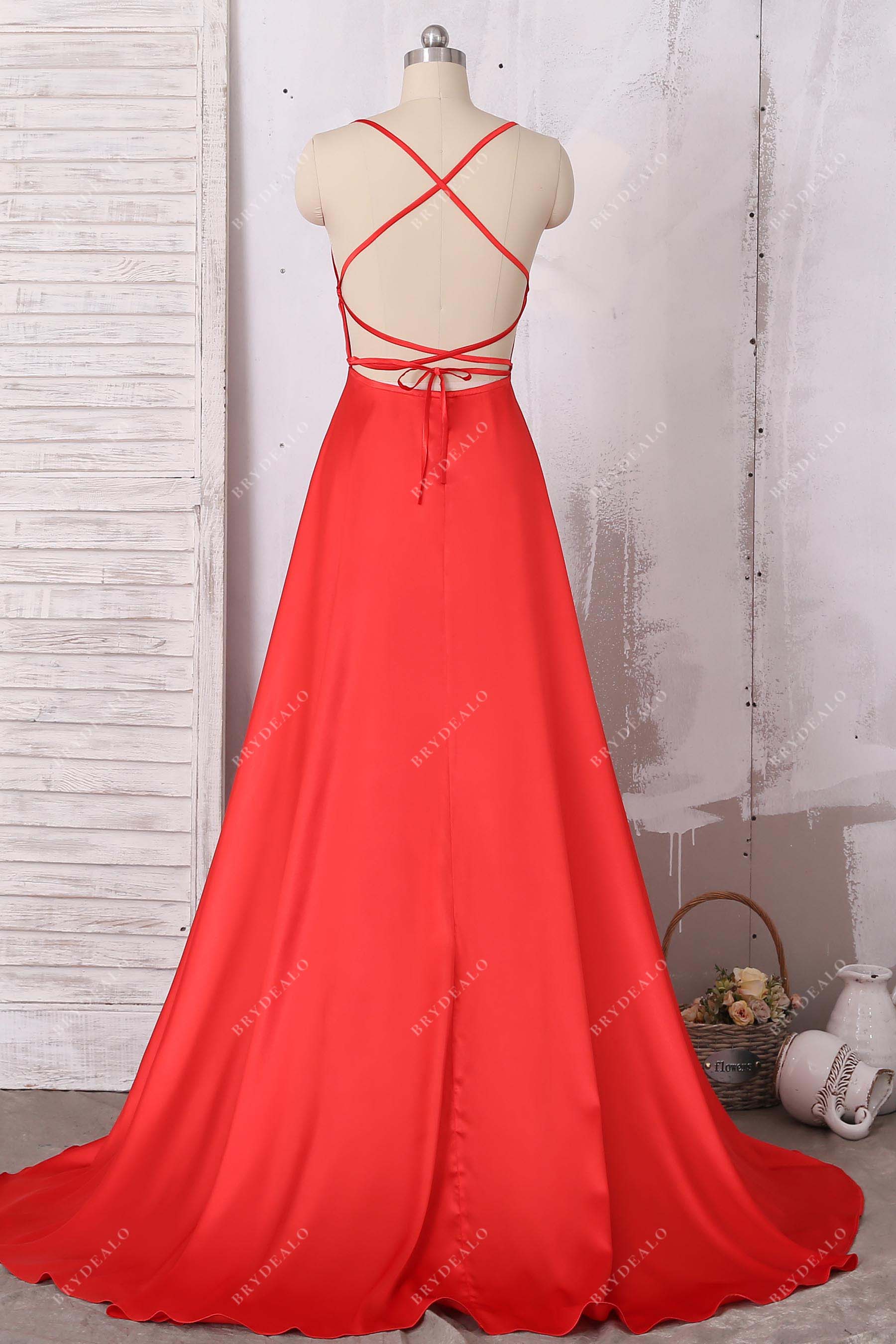 crisscross open straps dress