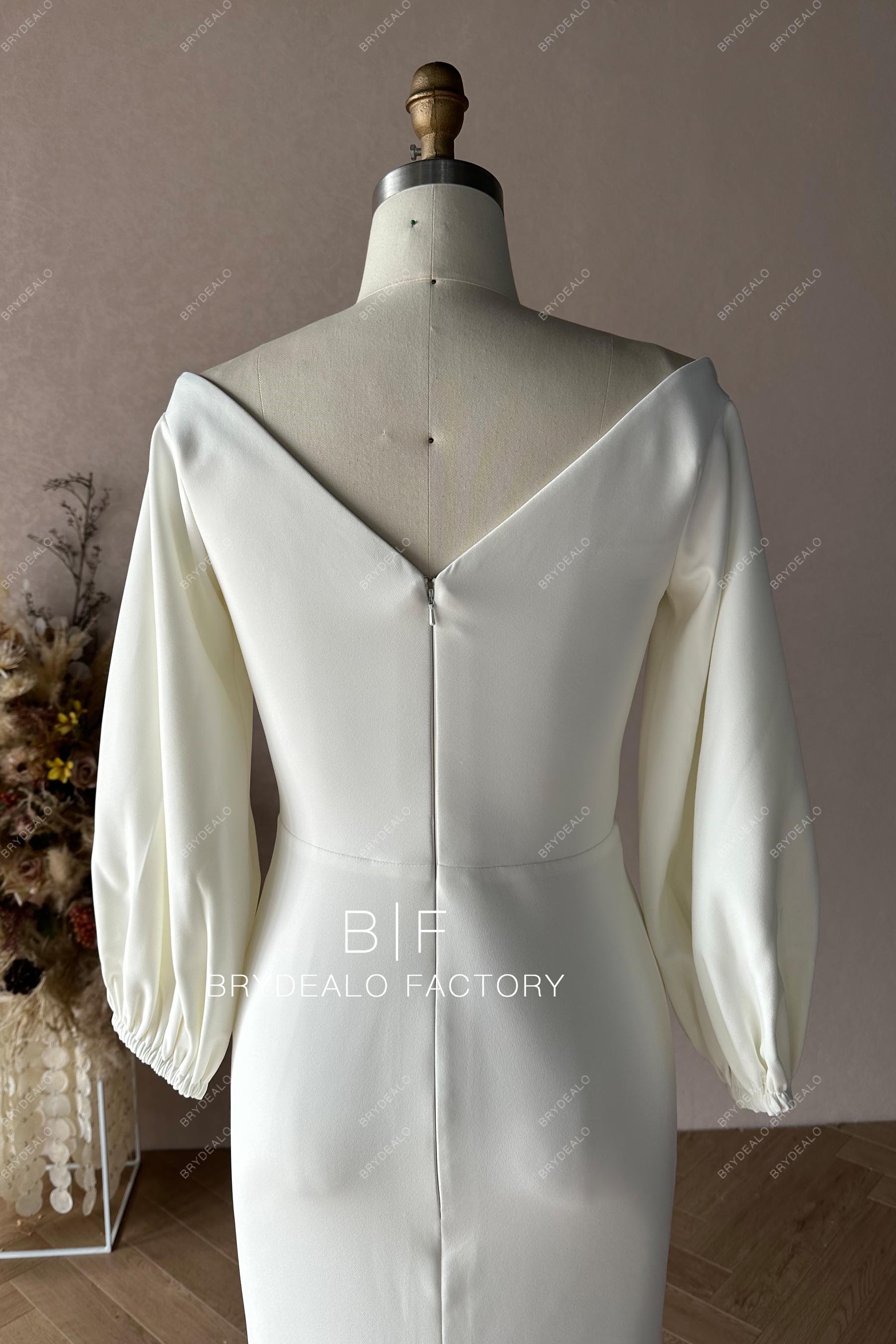 Private Label Custom Crepe Wedding Dress BR20231712