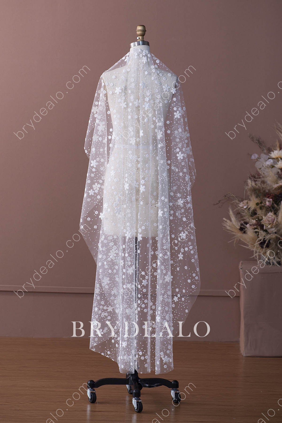 glitter bloom waltz length veil