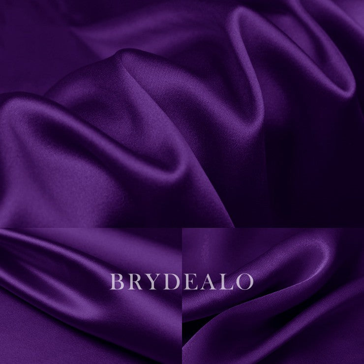 Dark Purple Wholesale Silk Satin Fabric for Wholesale | 19mm