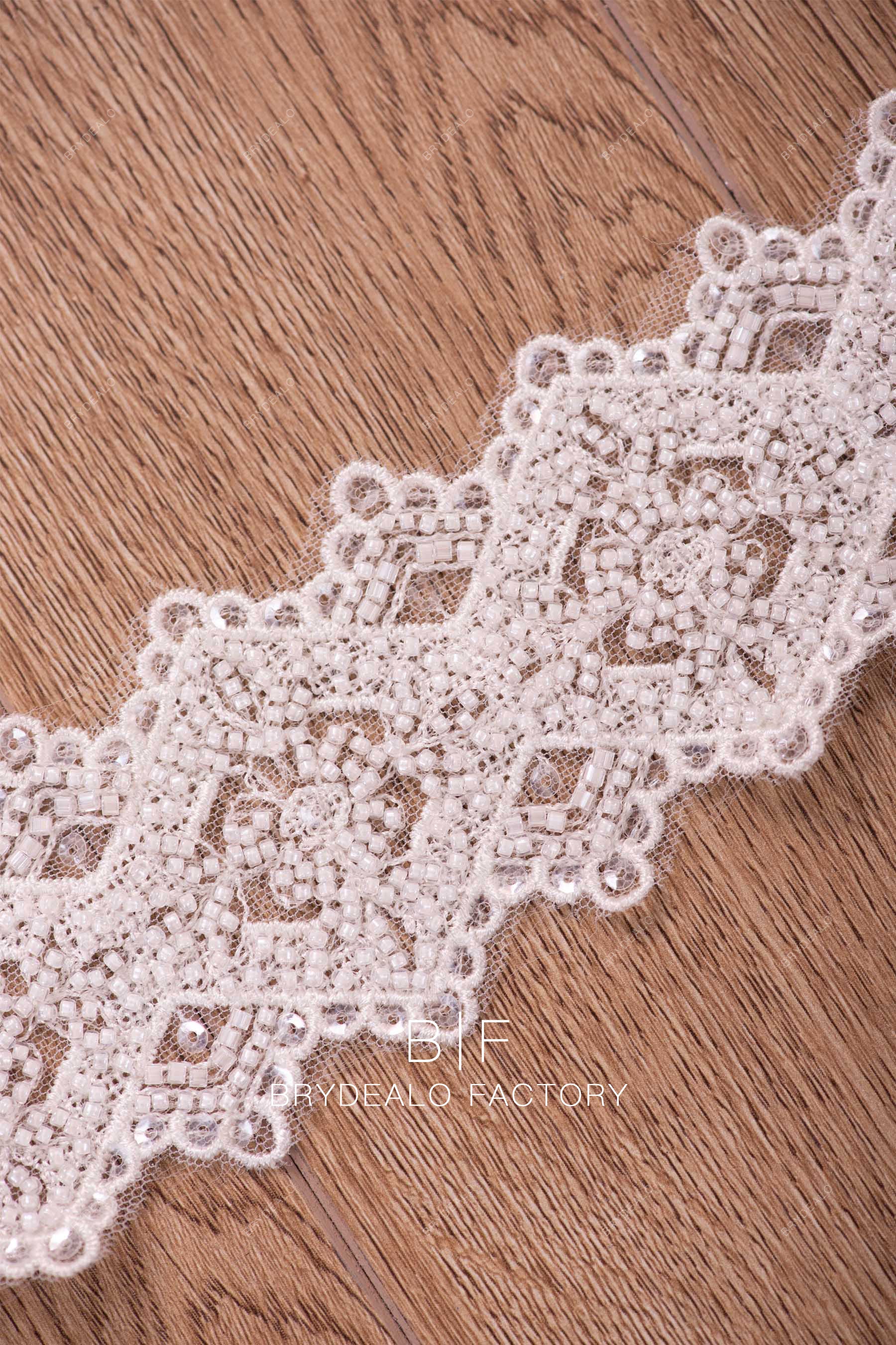delicate beaded lace trim