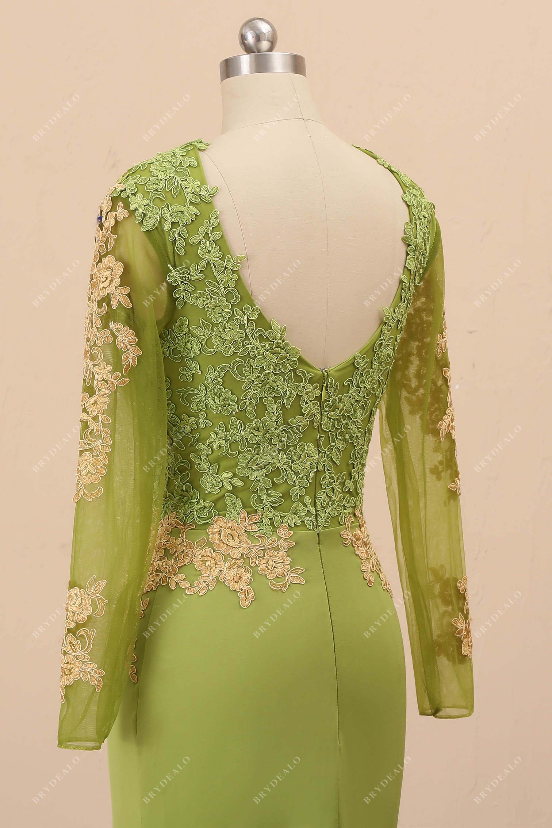 delicate lace open back dress