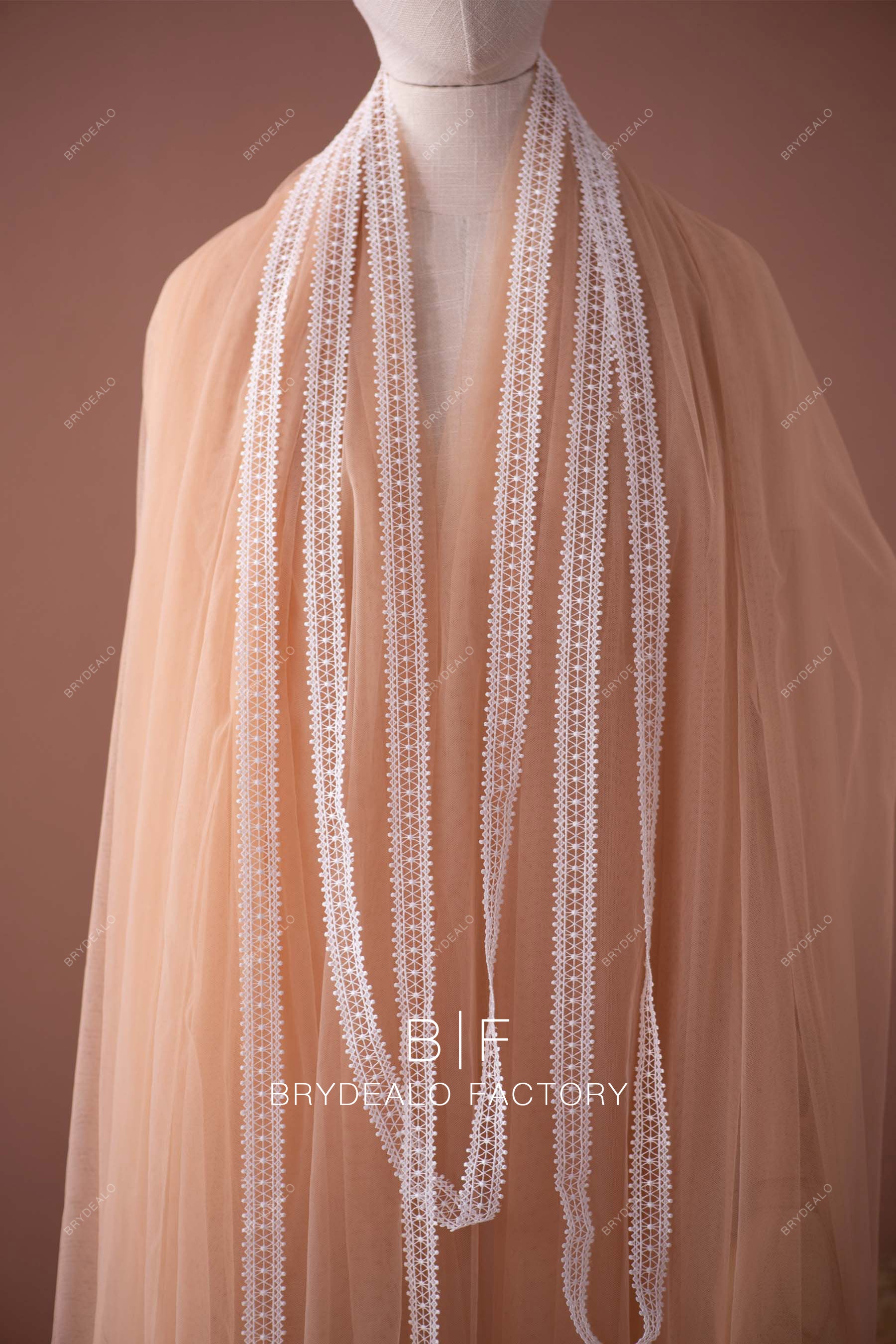 delicate net lace trim