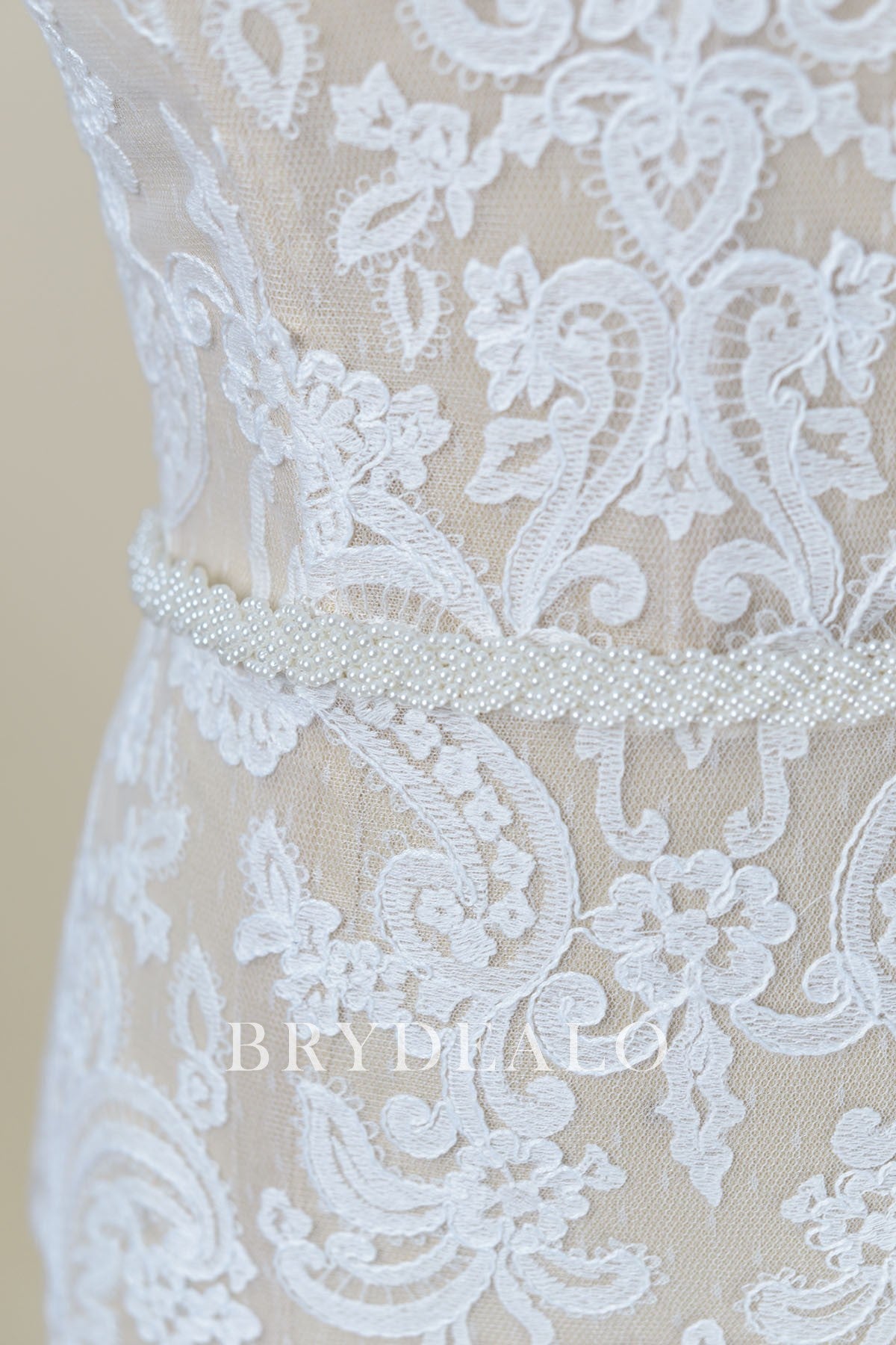 Delicate Pearls Satin Bridal Sash Online