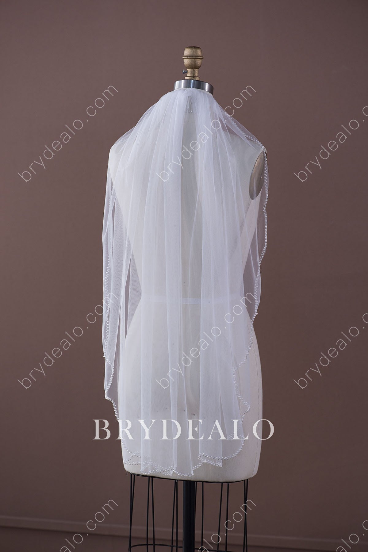 pearls wedding veil