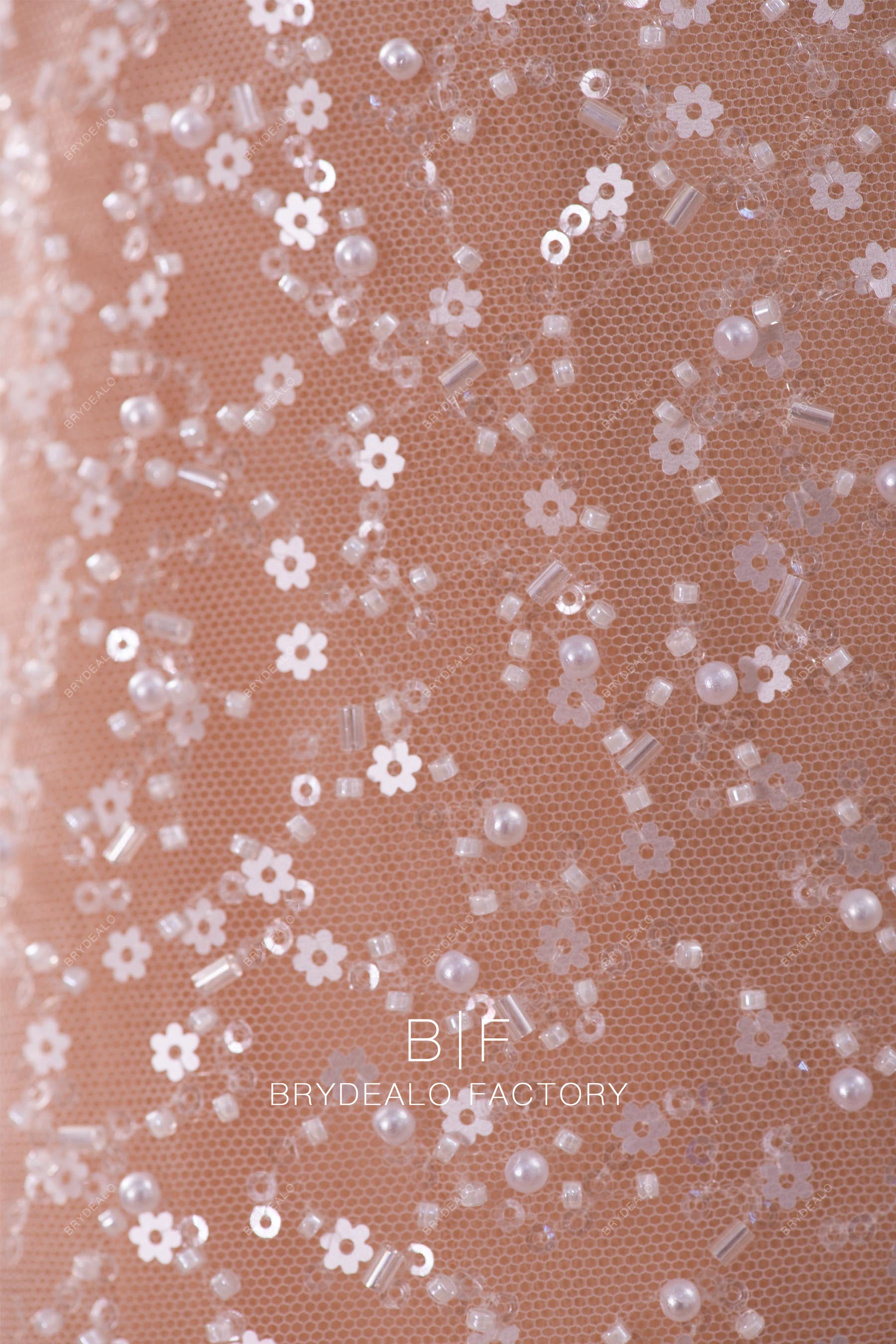delicate tiny beading lace tulle