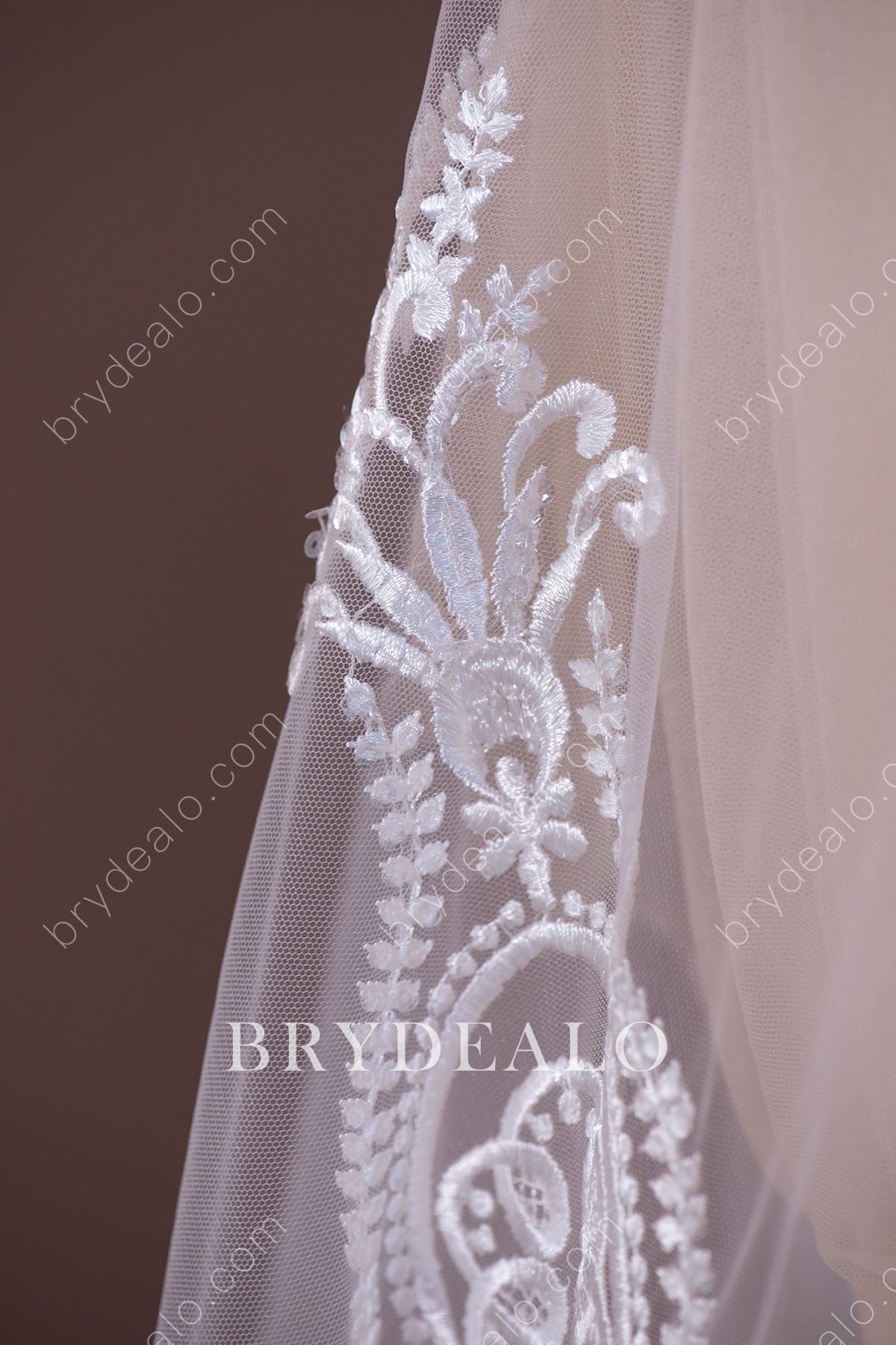 Abstract Pattern Embroidery Lace Fabric