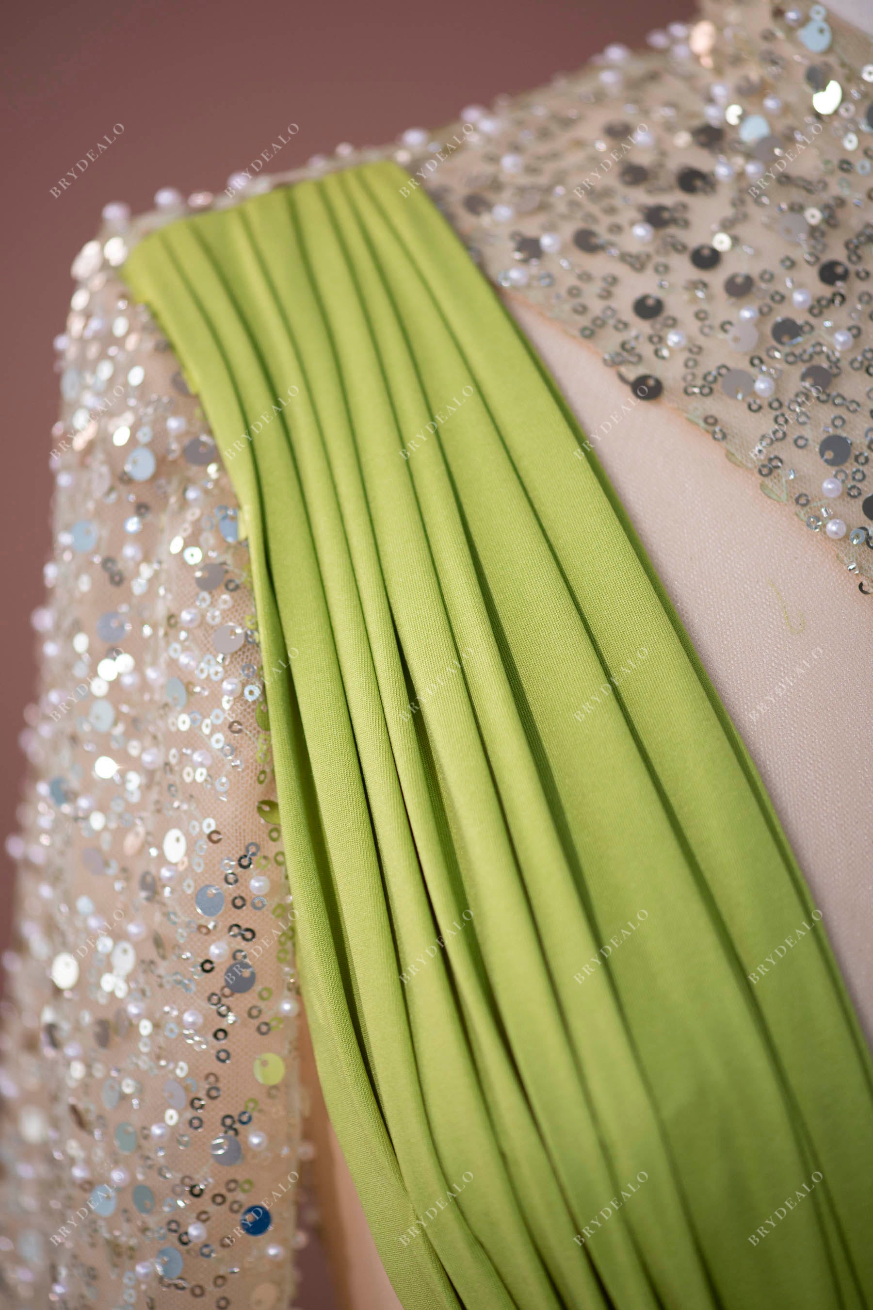 designer high neck mermaid prom formal dress