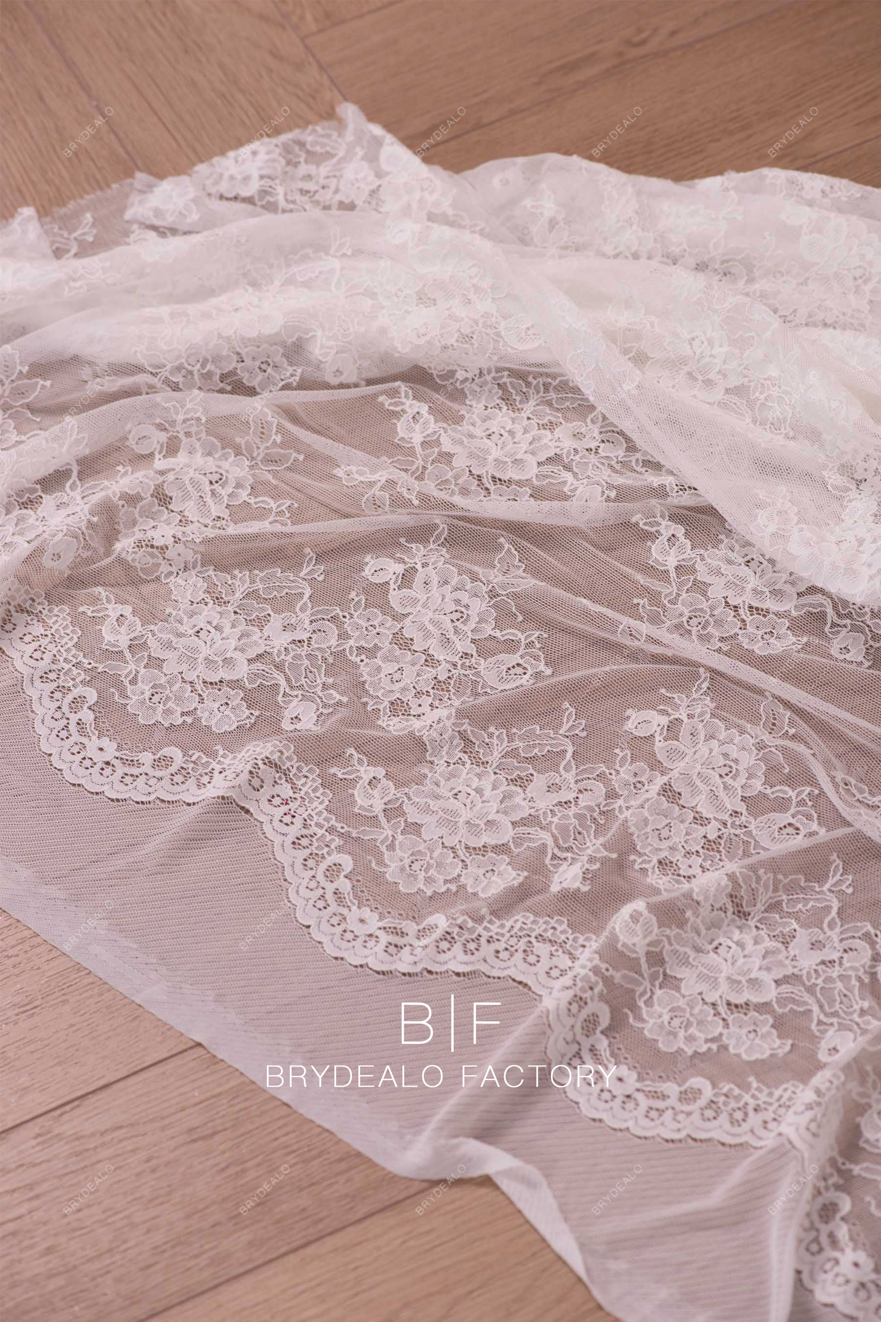 double border elastic flower lace