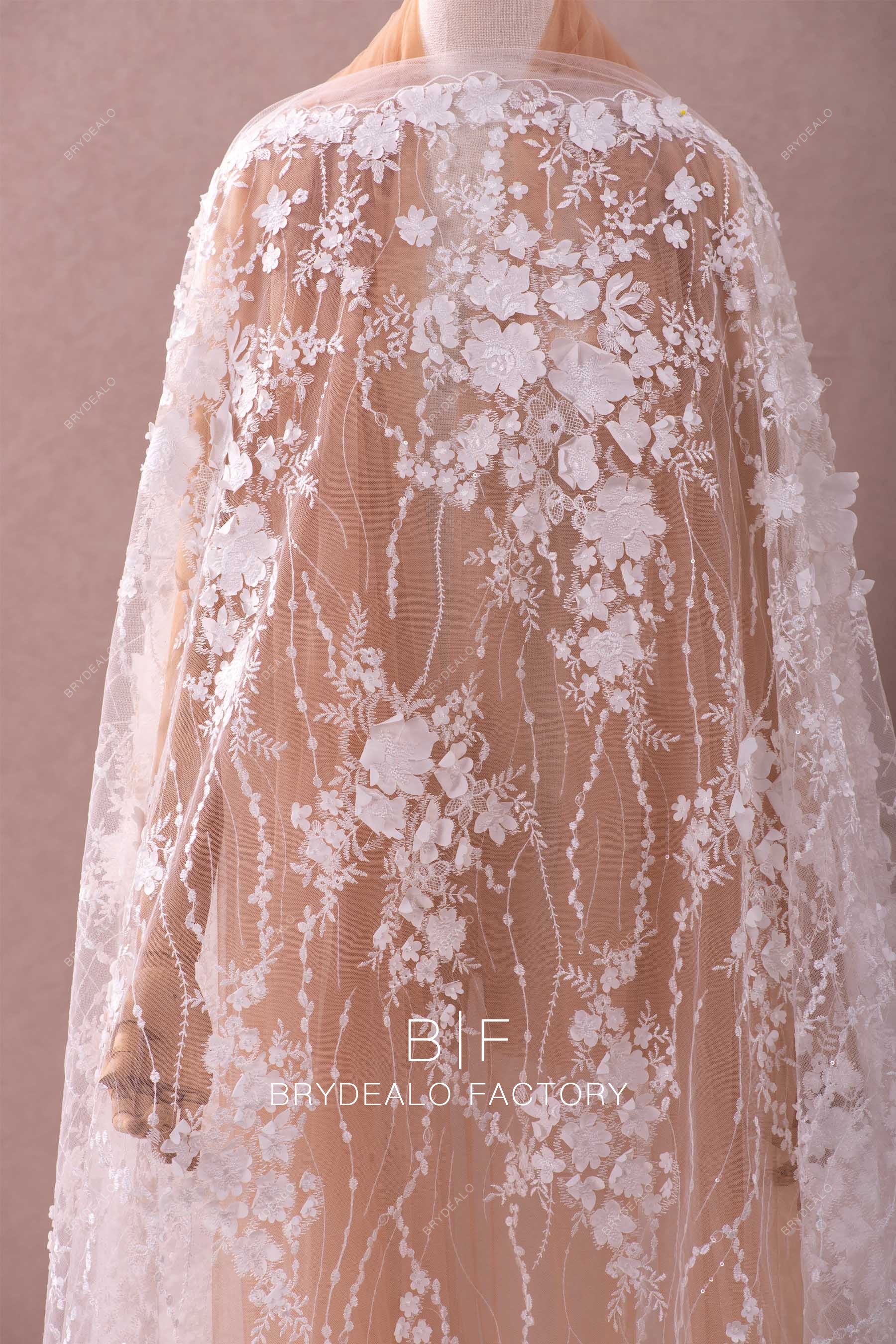 double border flower lace fabric