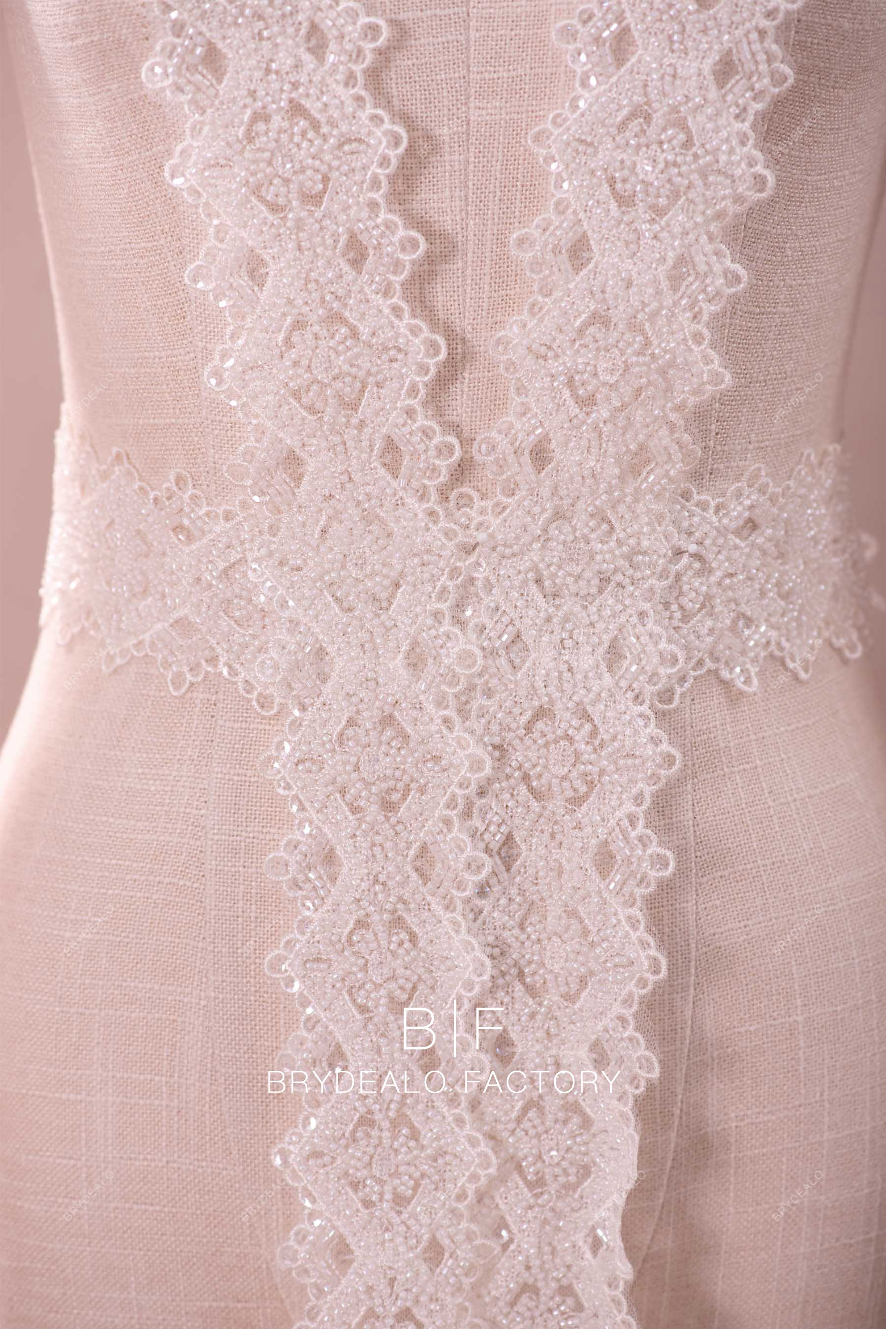 double border scalloped lace trim