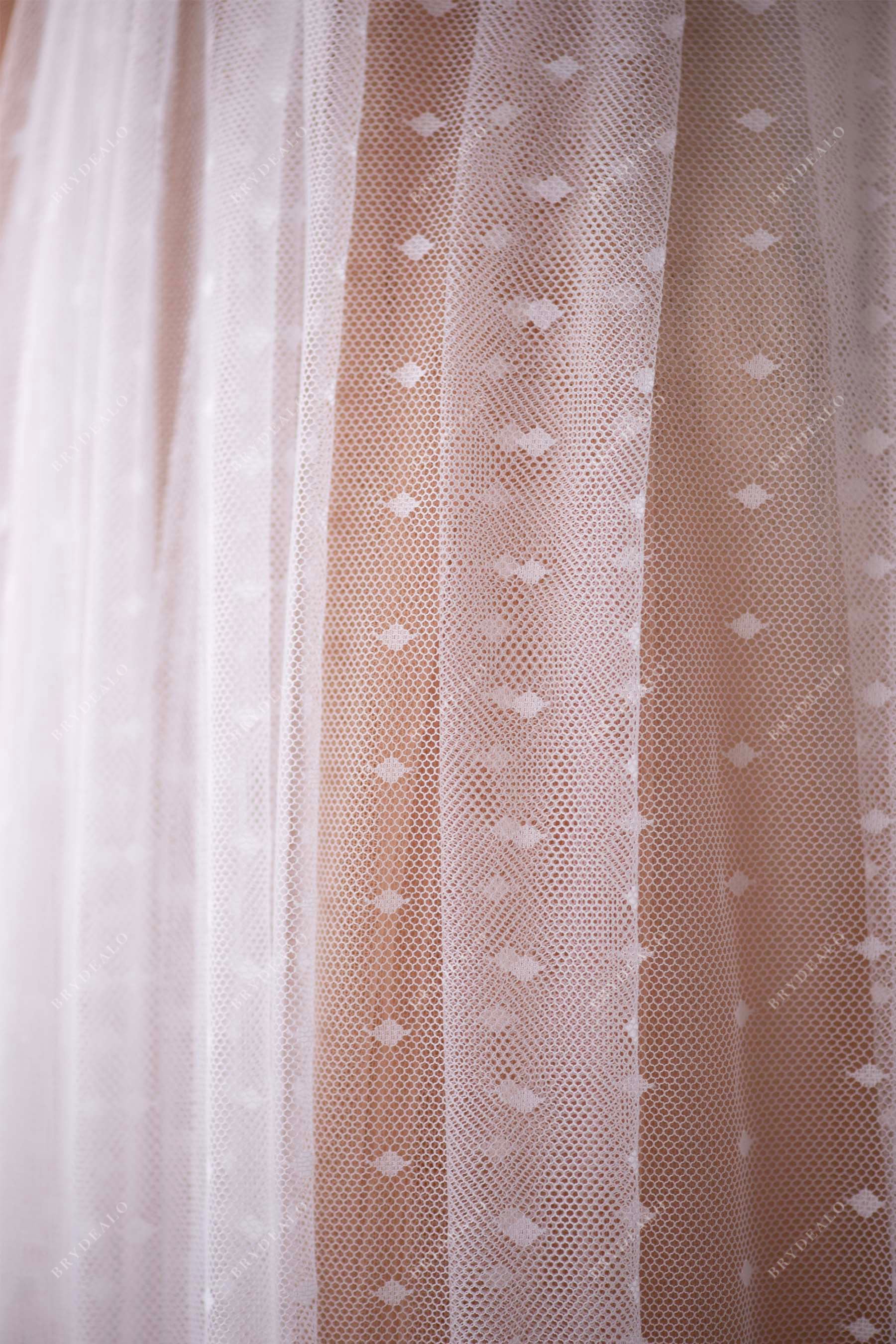 elastic dot tulle fabric for wholesale