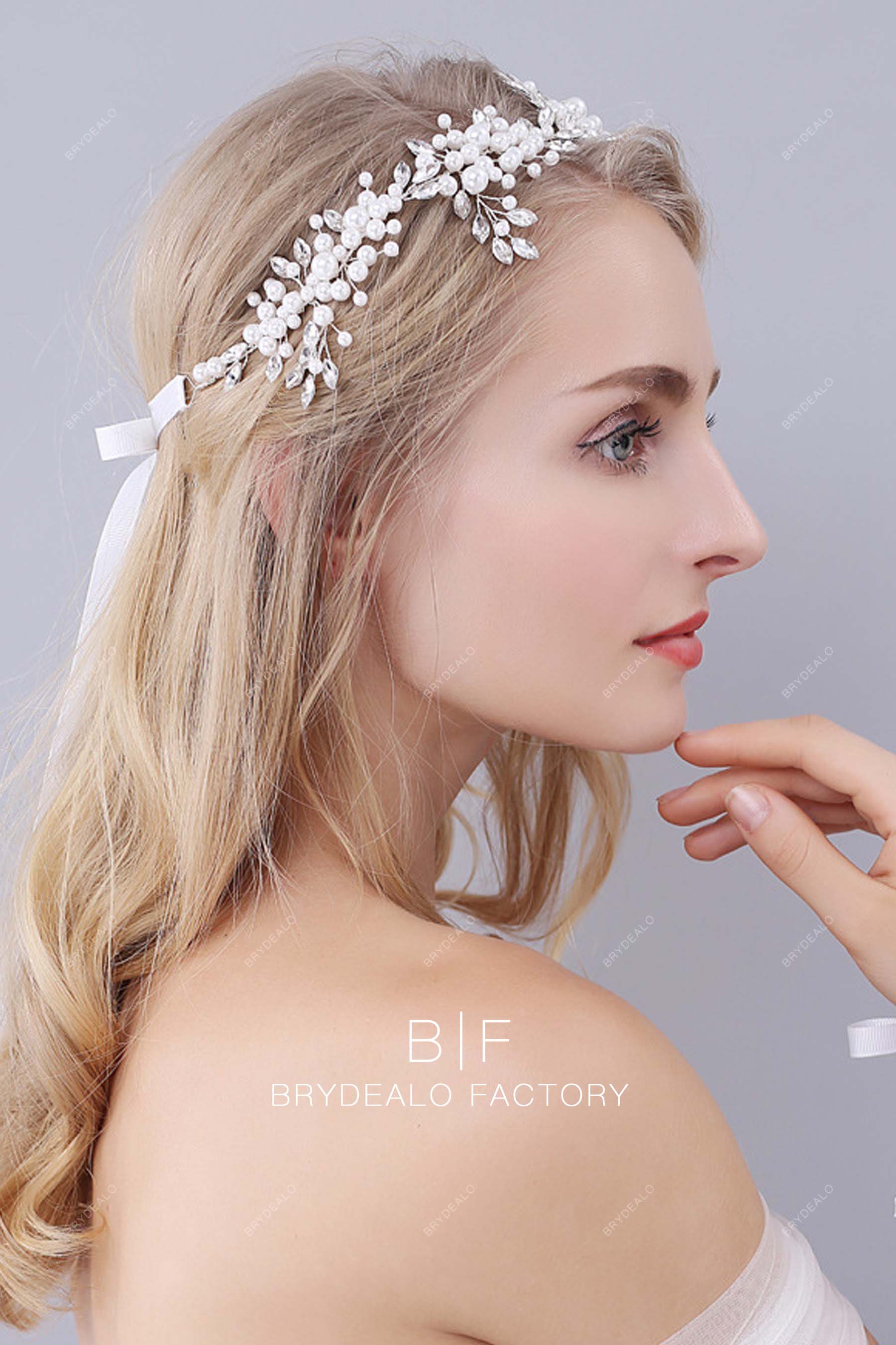 Elegant Pearls Rhinestones Wedding Headpiece