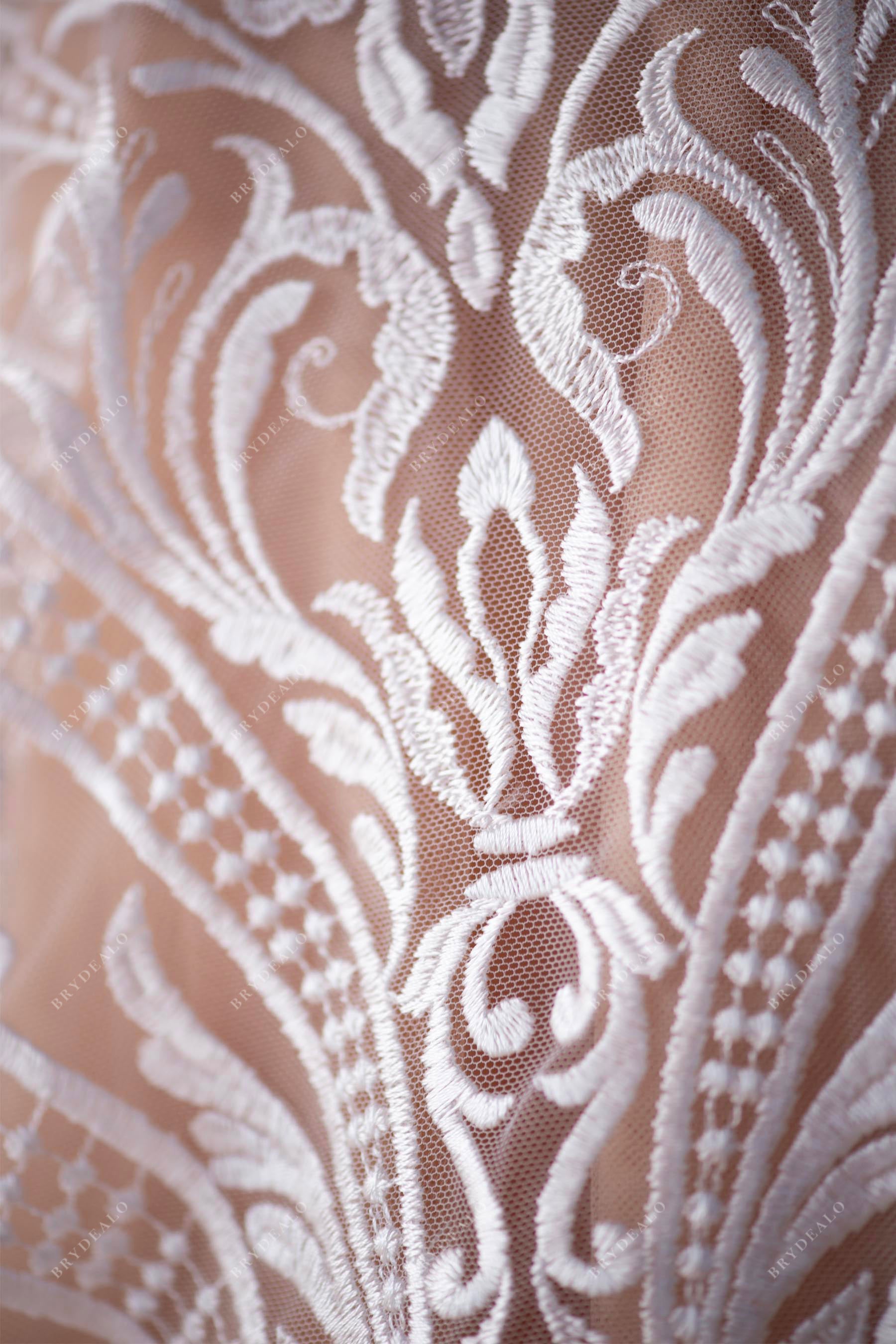 wholesale embroidery abstract patterned bridal lace fabric