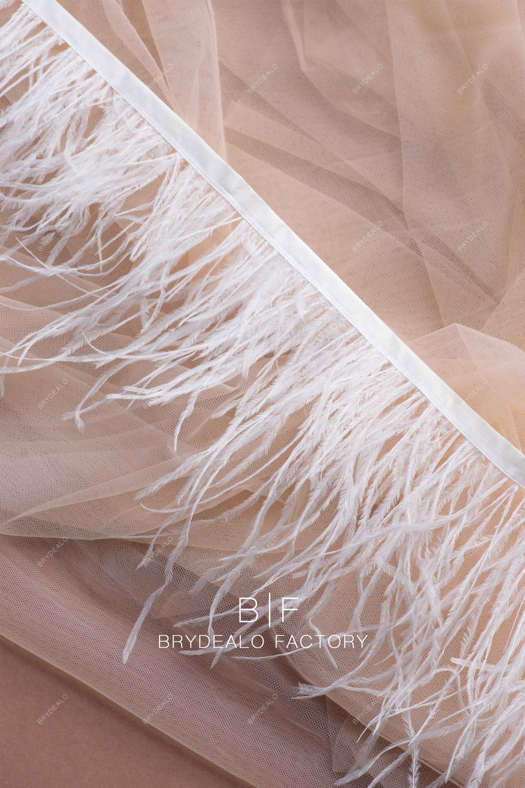 ethereal ostrich feather trim