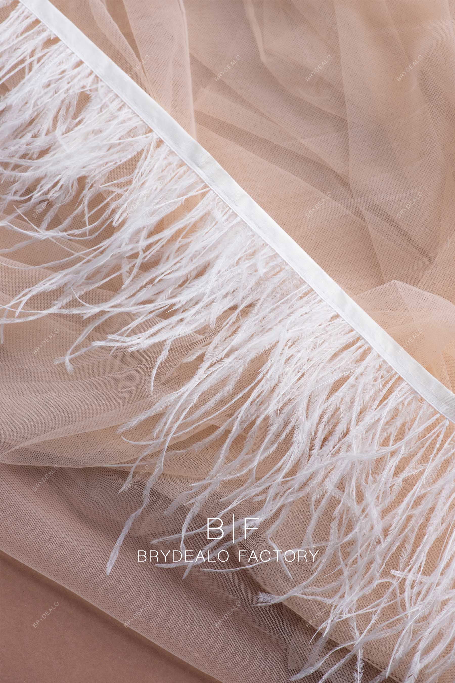 ethereal ostrich feather trim