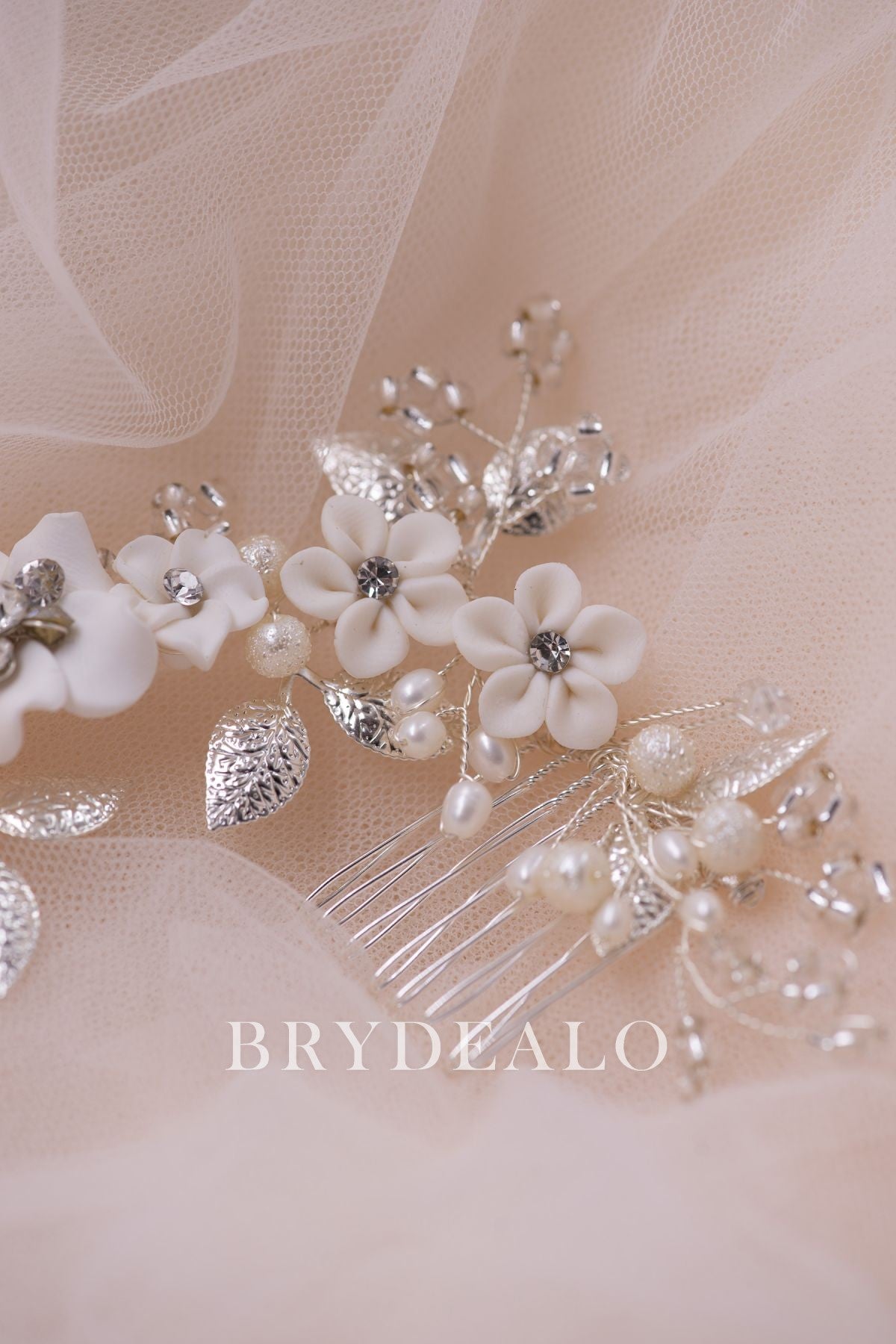 Flower Rhinestone Bridal Comb