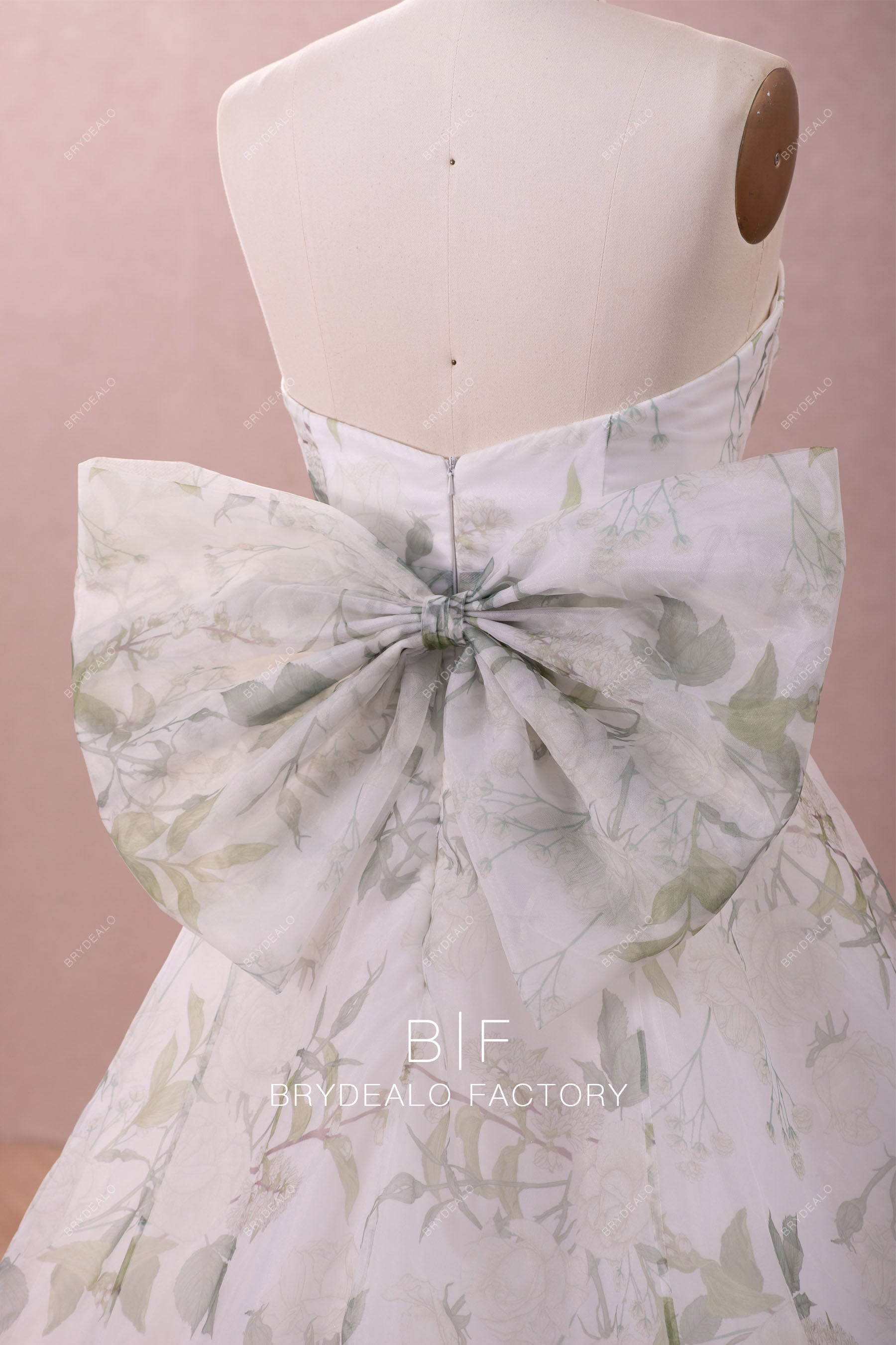 floral organza bowknot