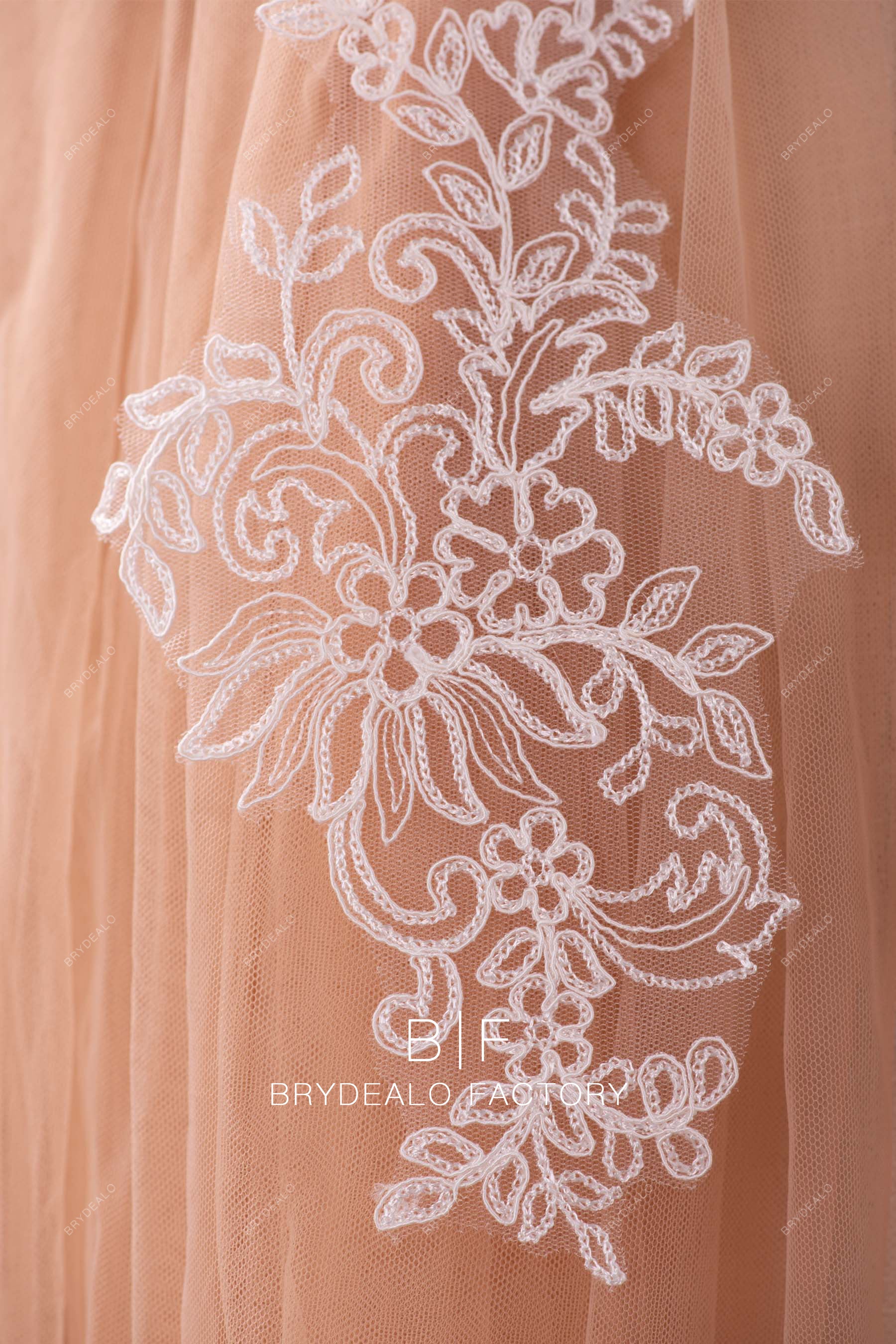 flower corded lace appliques