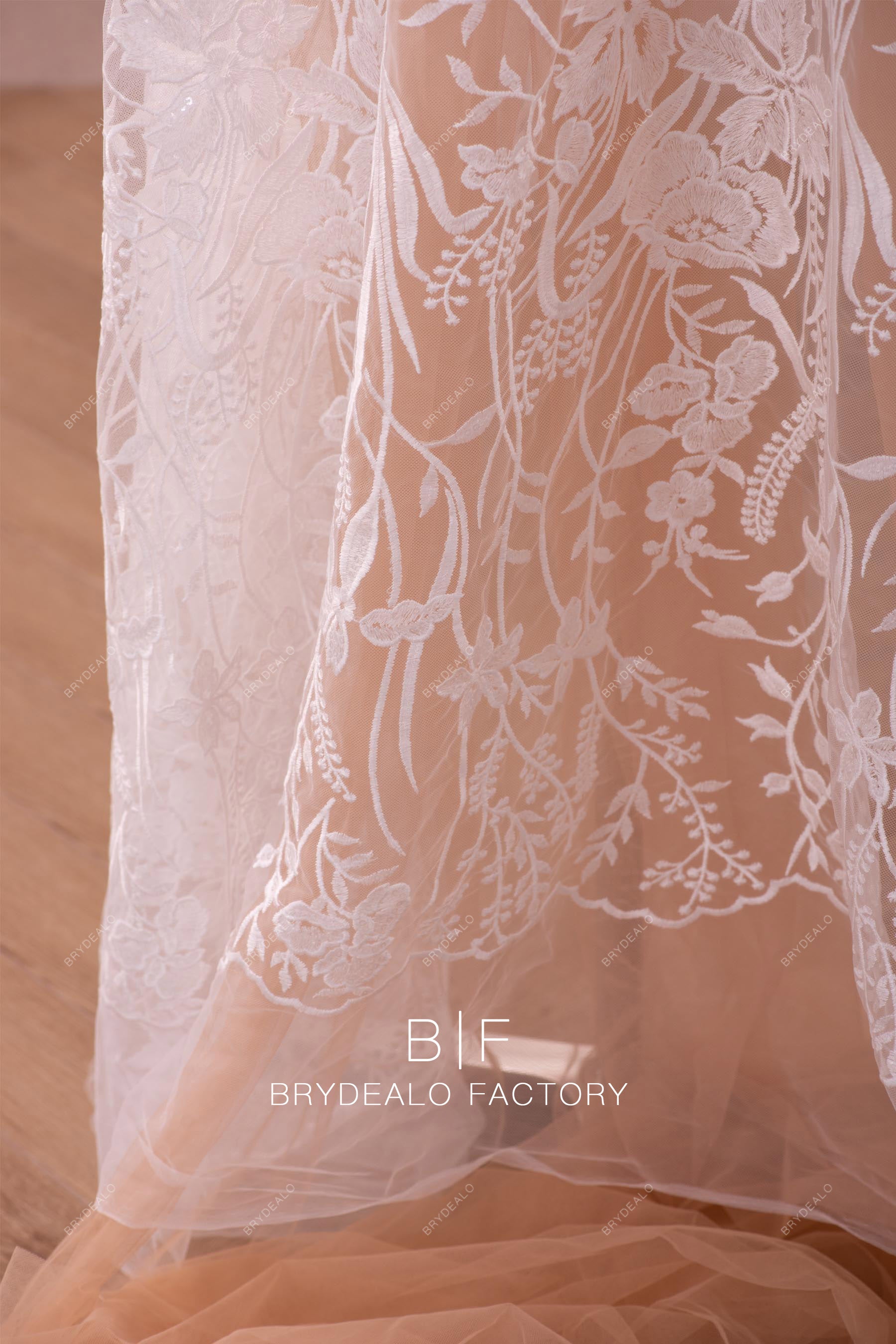 flower embroidery bridal lace