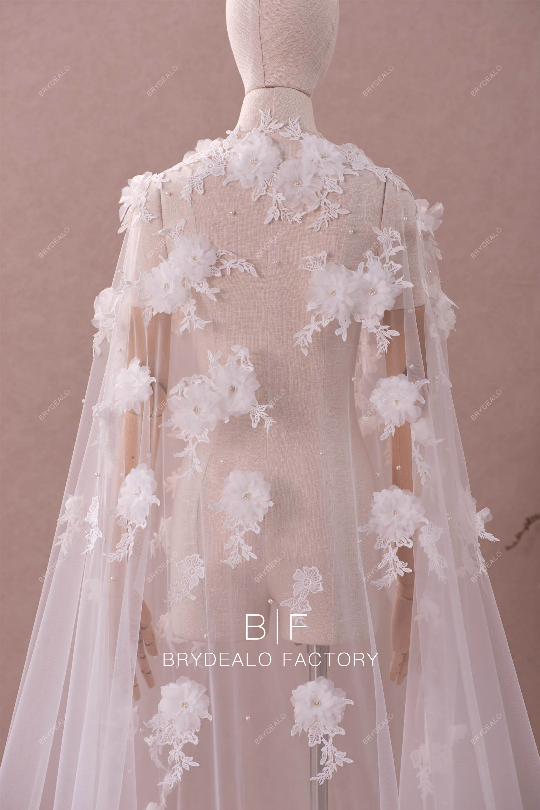 flower lace removable cape