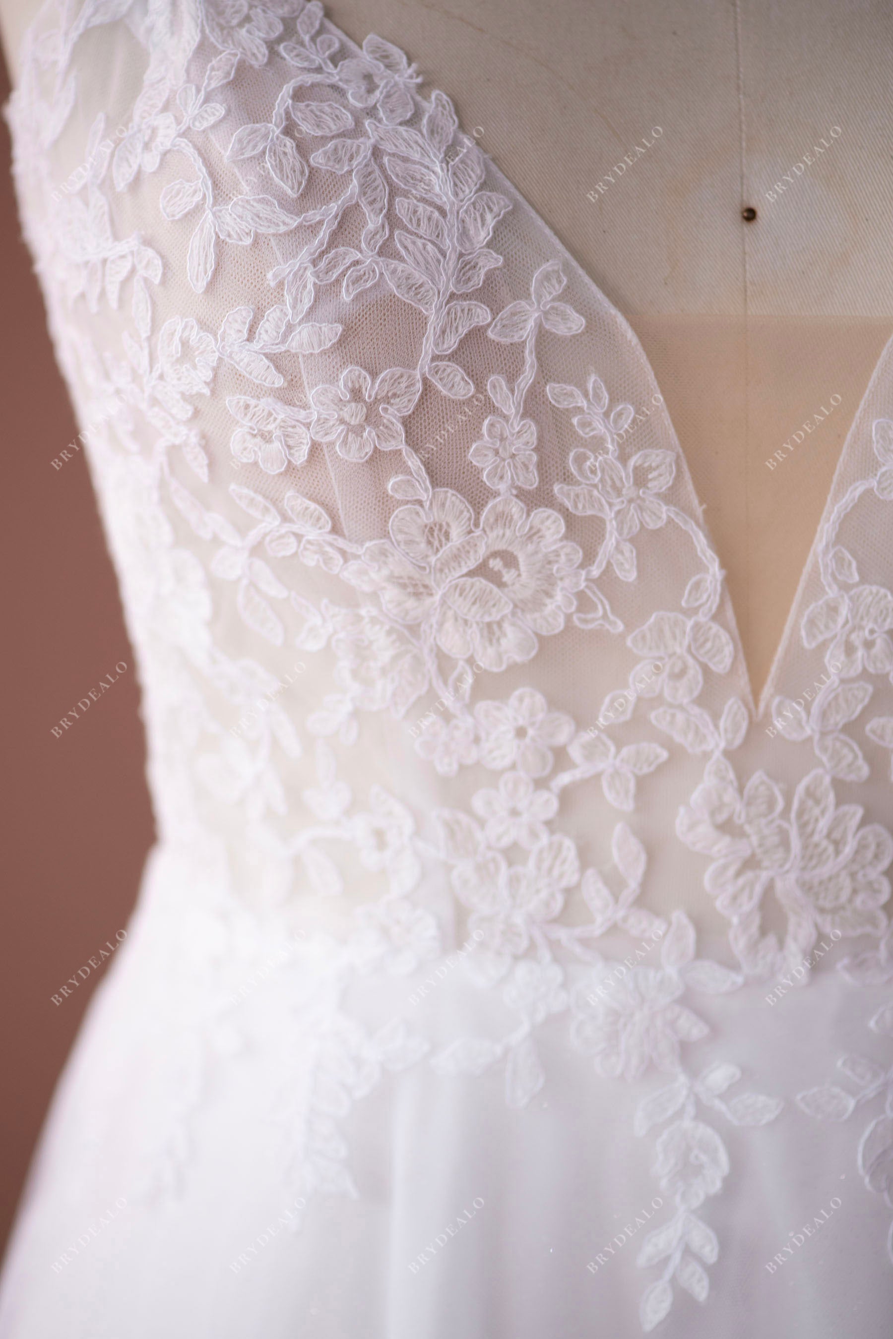 flower lace wedding dress