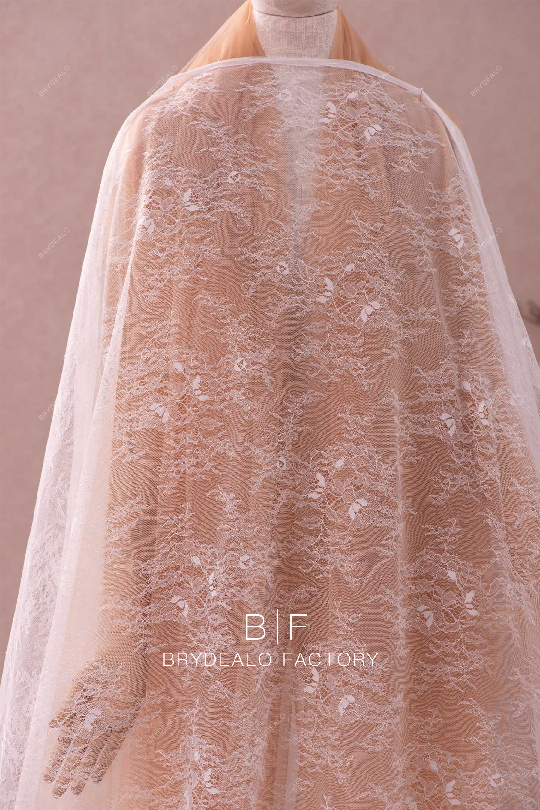 flower motif warp knitted lace